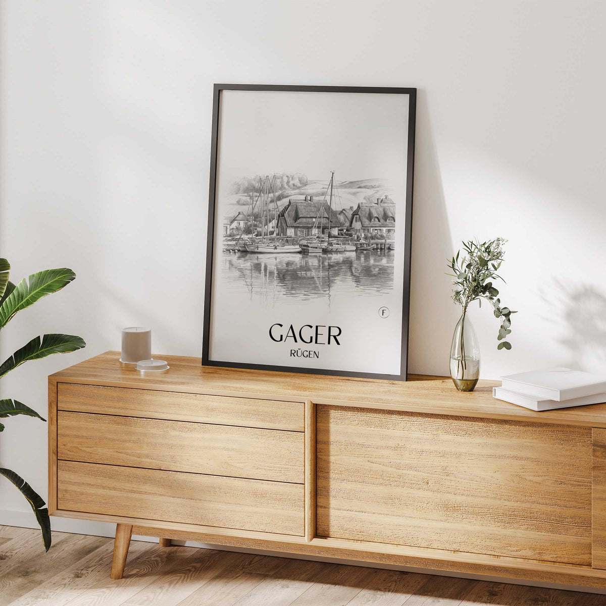 gager-rügen-deutschland-poster-bleistift-zeichnung-drawing