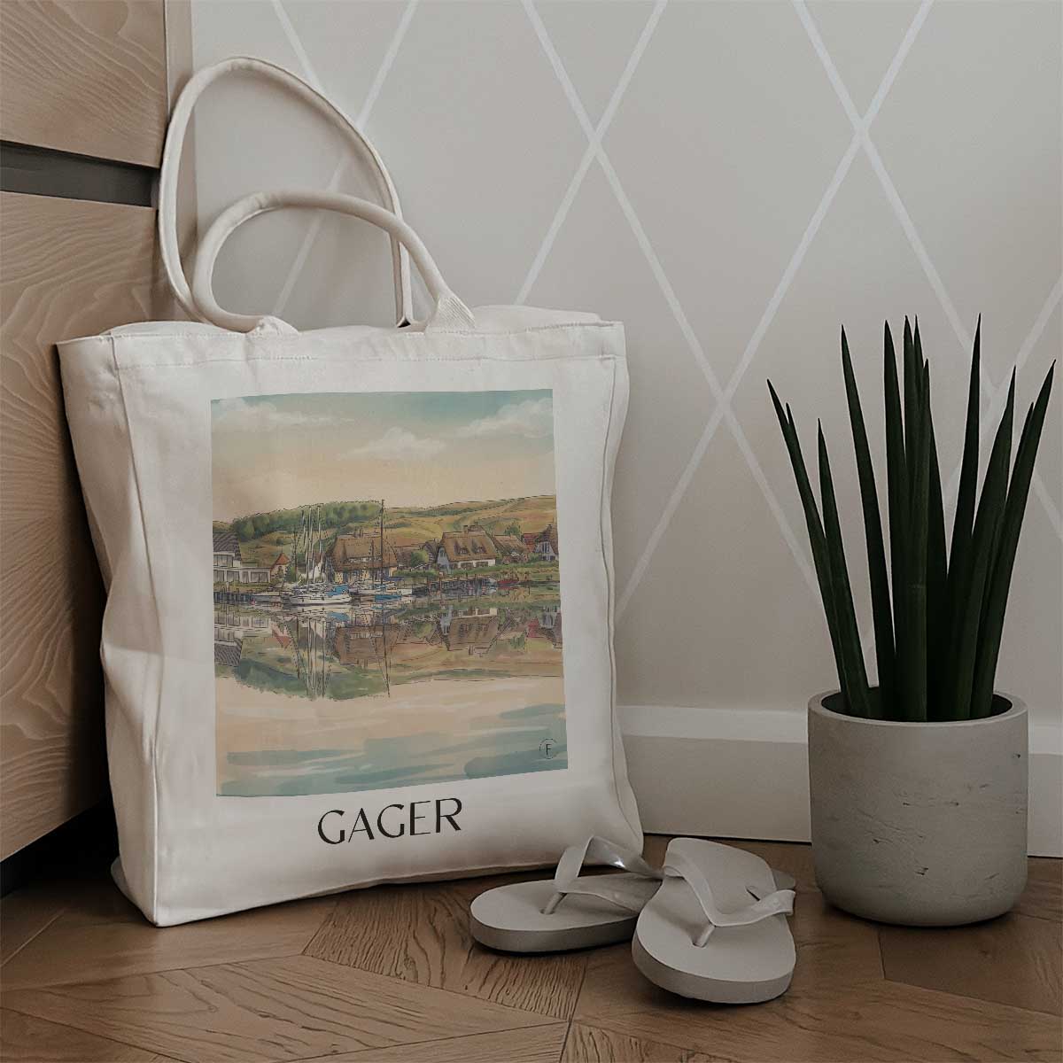 gager-rügen-deutschland-einkaufstasche-aquarell