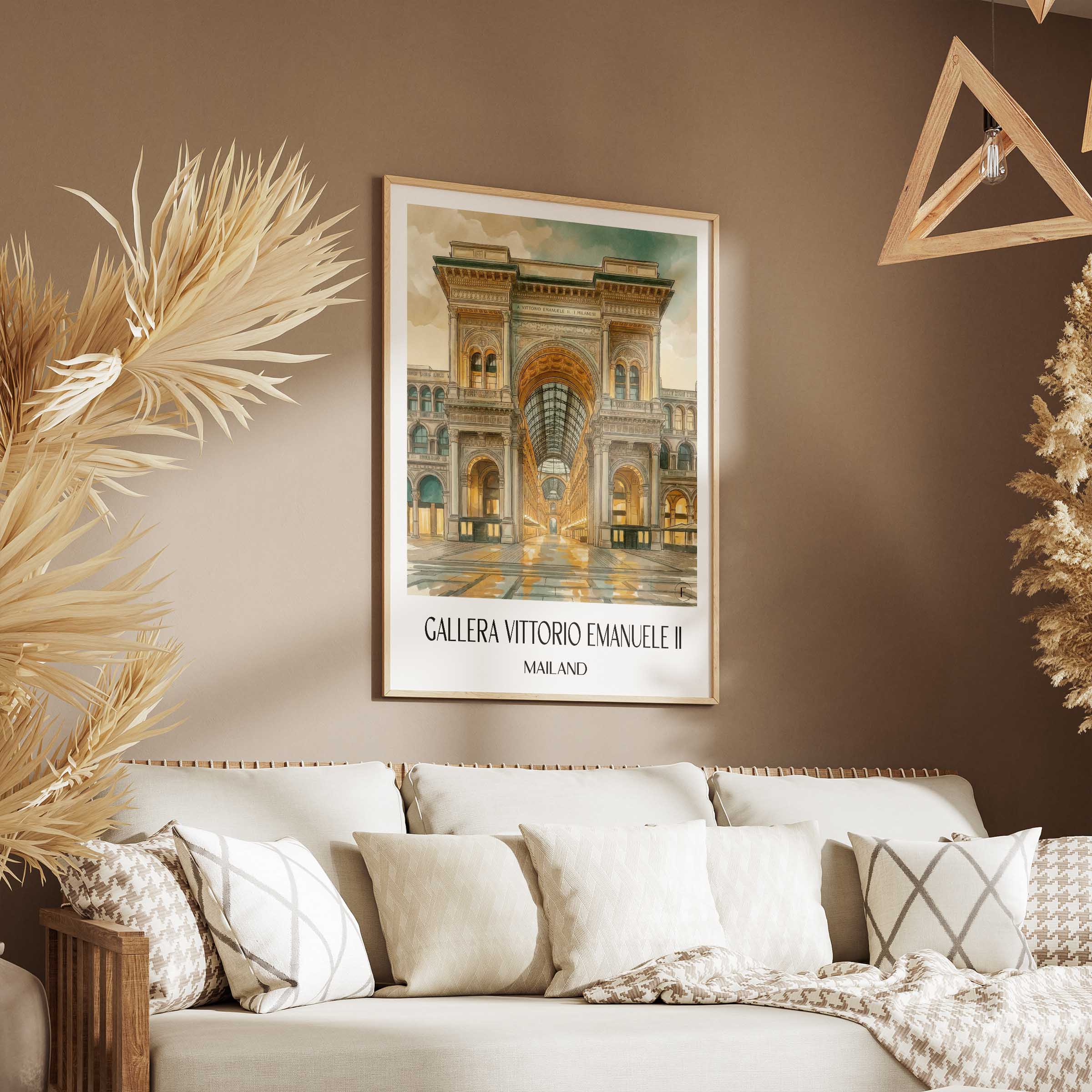 gallera-vittorio-emanuele-ii-mailand-italien-poster-aquarell
