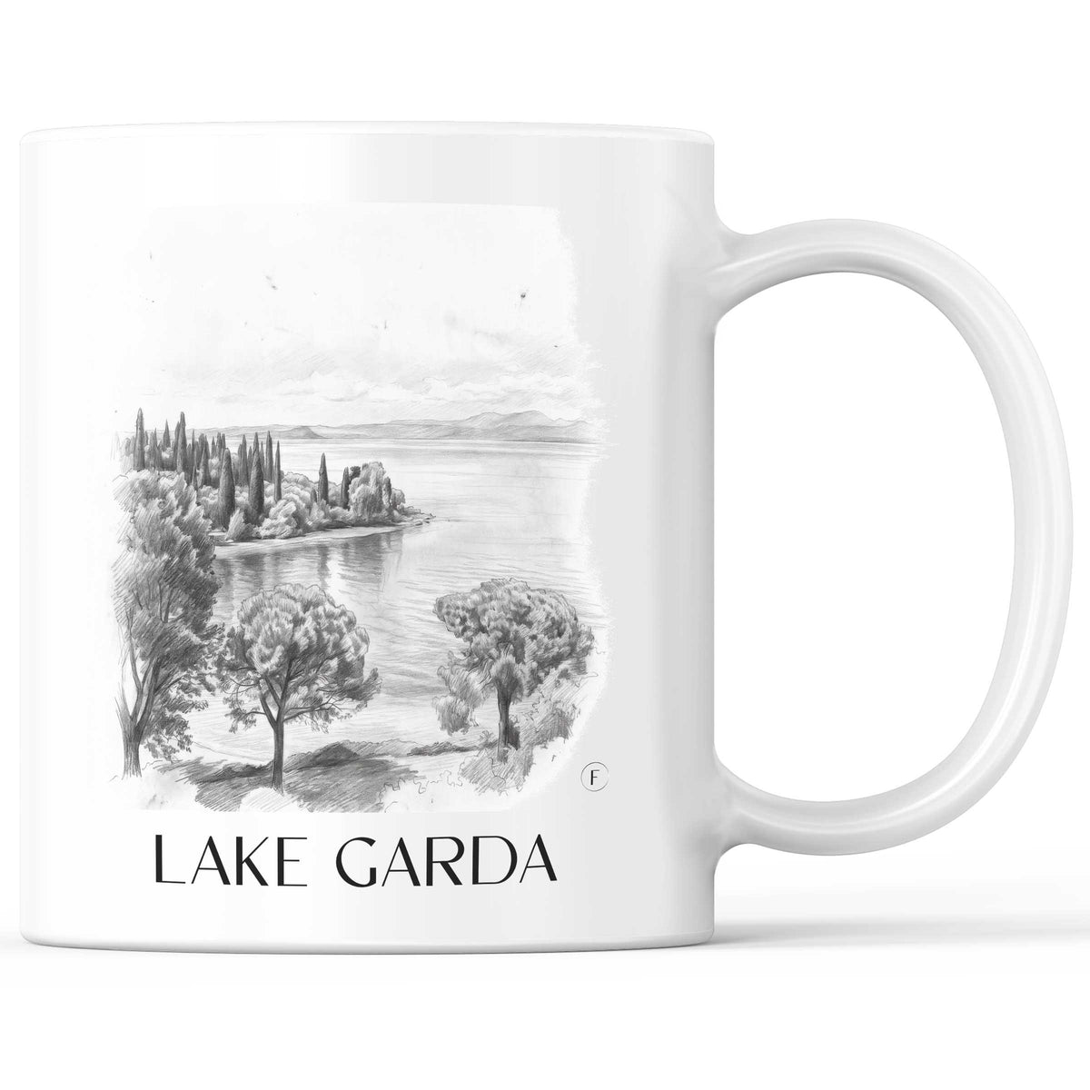 Gardasee - Italien Becher - Kaffeetasse im Zeichnung Stil - favplace