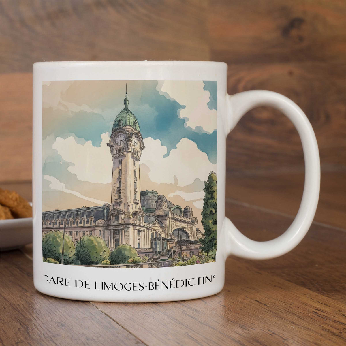 gare-de-limoges-bénédictins-limoges-frankreich-kaffeebecher-aquarell