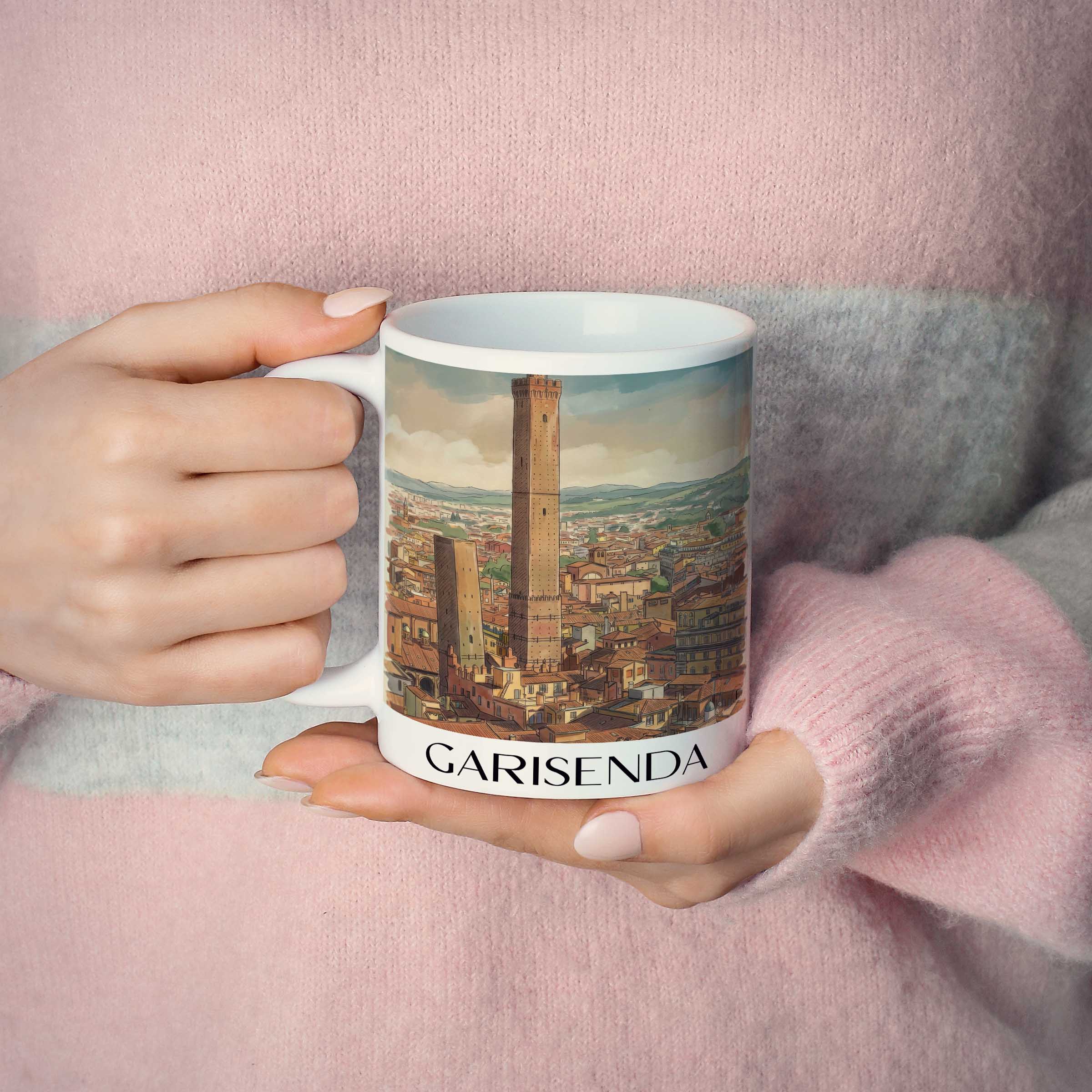 garisenda--bologna-italien-kaffeebecher-aquarell