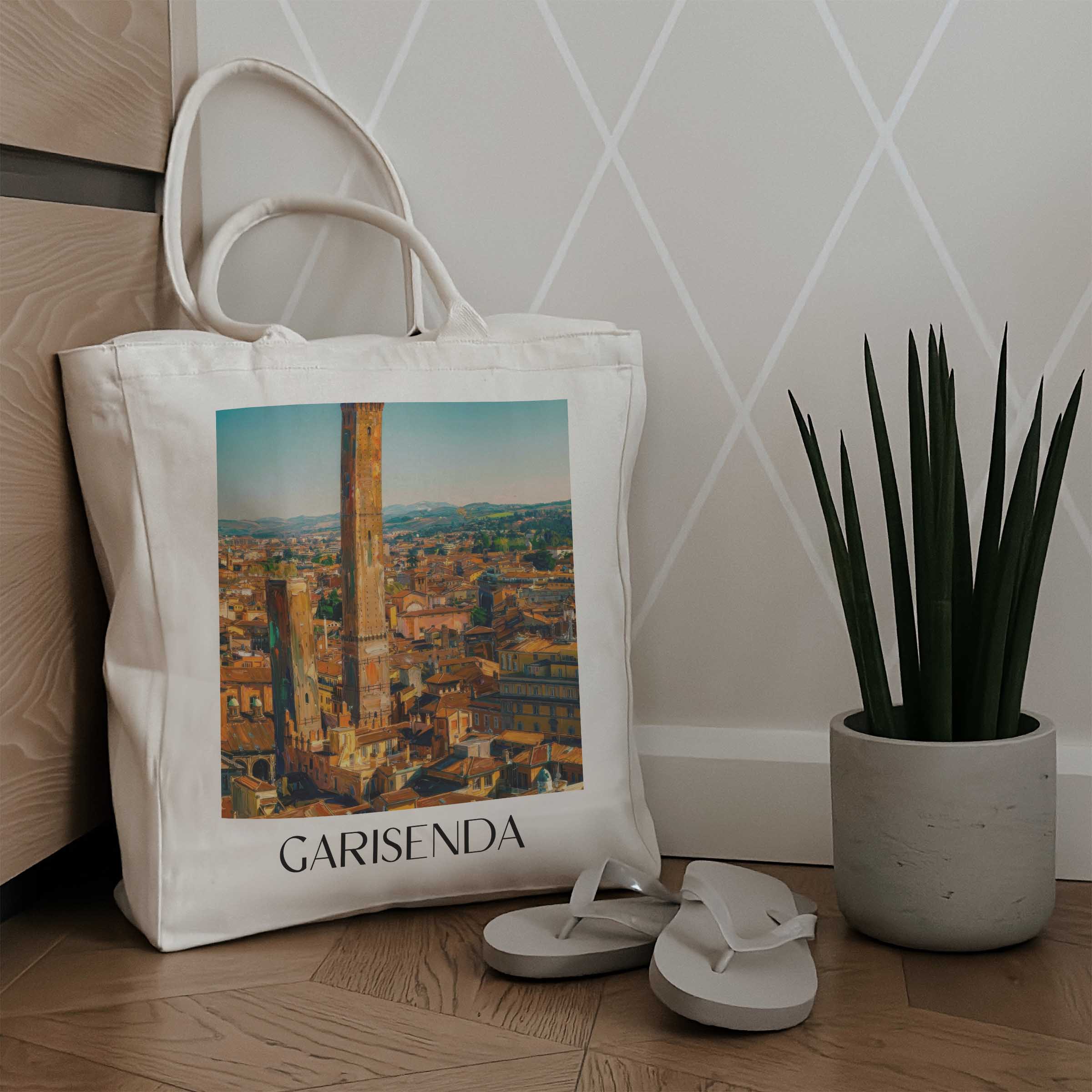 garisenda--bologna-italien-einkaufstasche-oil-painting-oelgemaelde