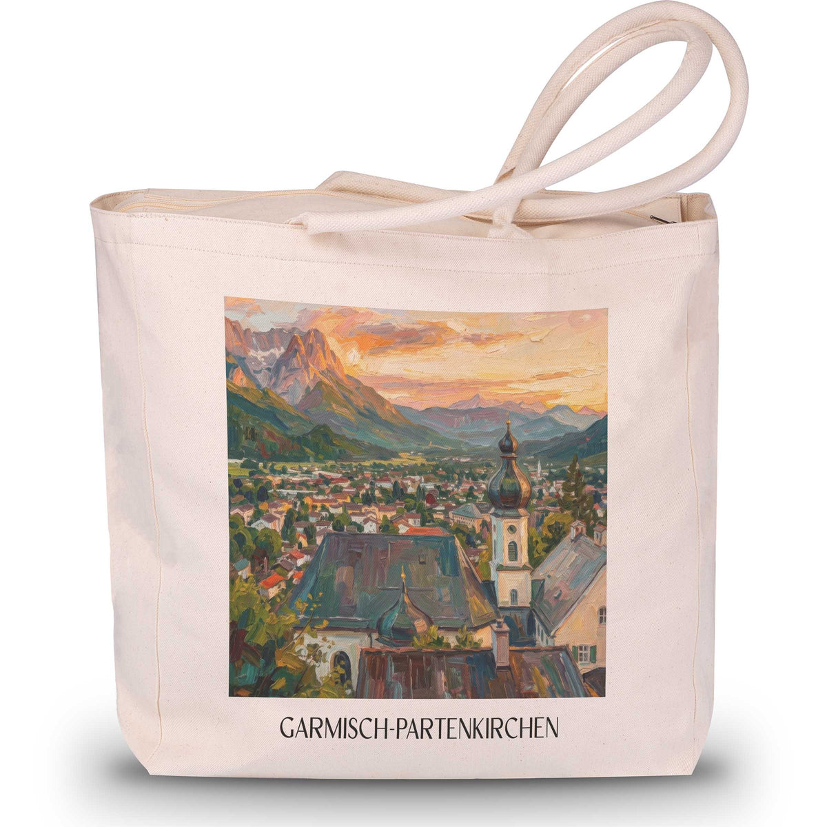 garmisch-partenkirchen-werdenfelser-land-deutschland-einkaufstasche-oil-painting-oelgemaelde