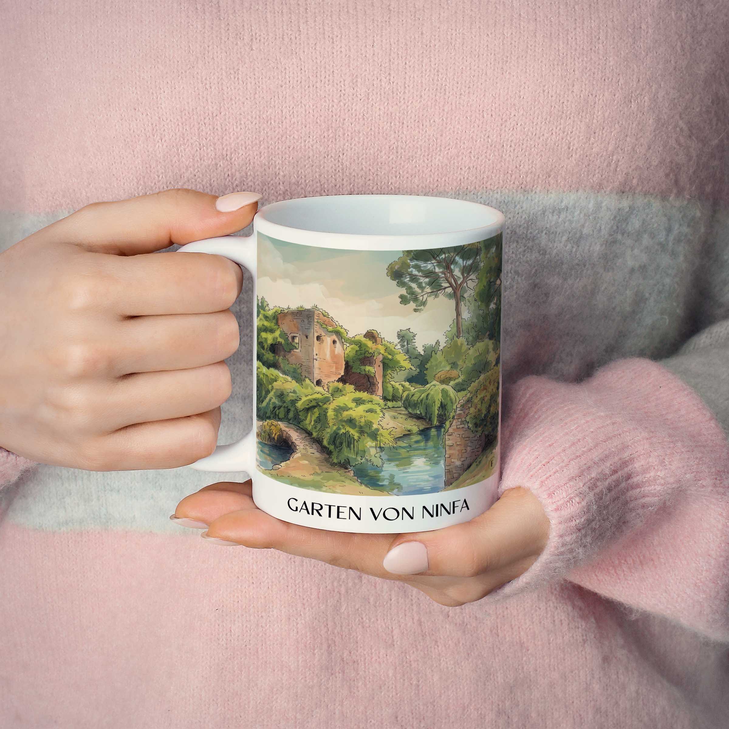 garten-von-ninfa-cisterna-di-latina-italien-kaffeebecher-aquarell
