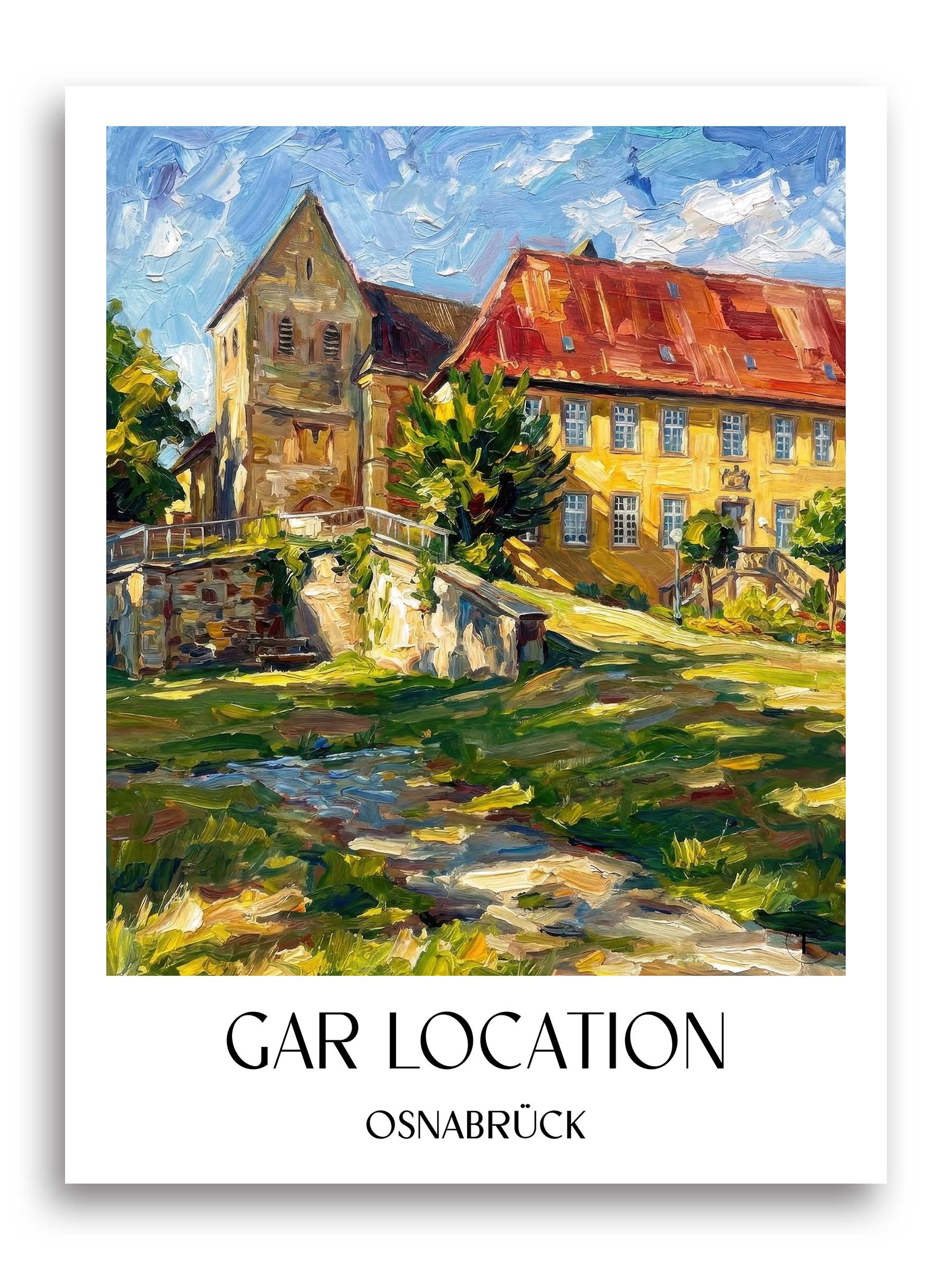 Gartlage Poster - Osnabrück - Deutschland Kunstdruck - Ölgemälde von A4 bis A1 - favplace