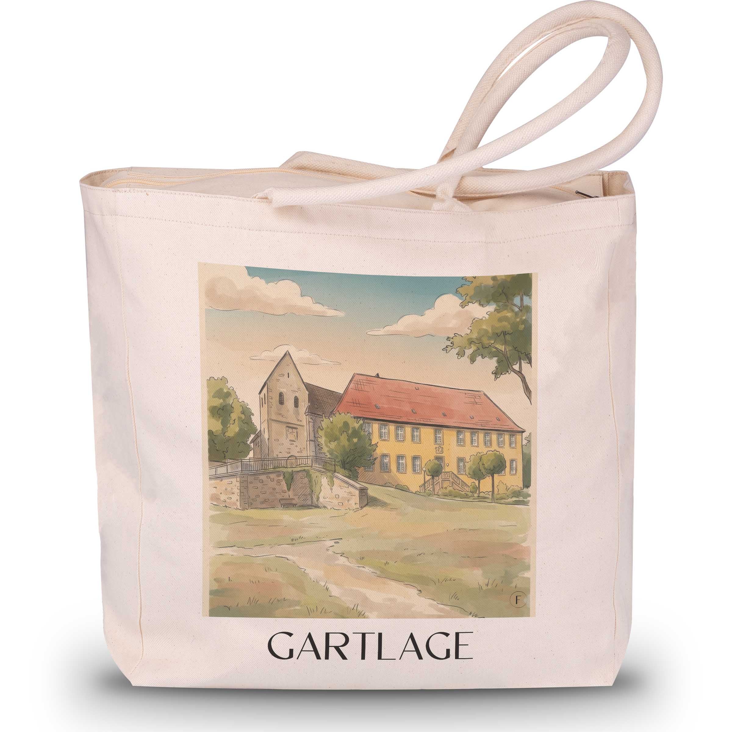 Gartlage Shopping Tasche - Osnabrück - Deutschland Tote Bag - Einkaufstasche im Aquarell Stil - favplace