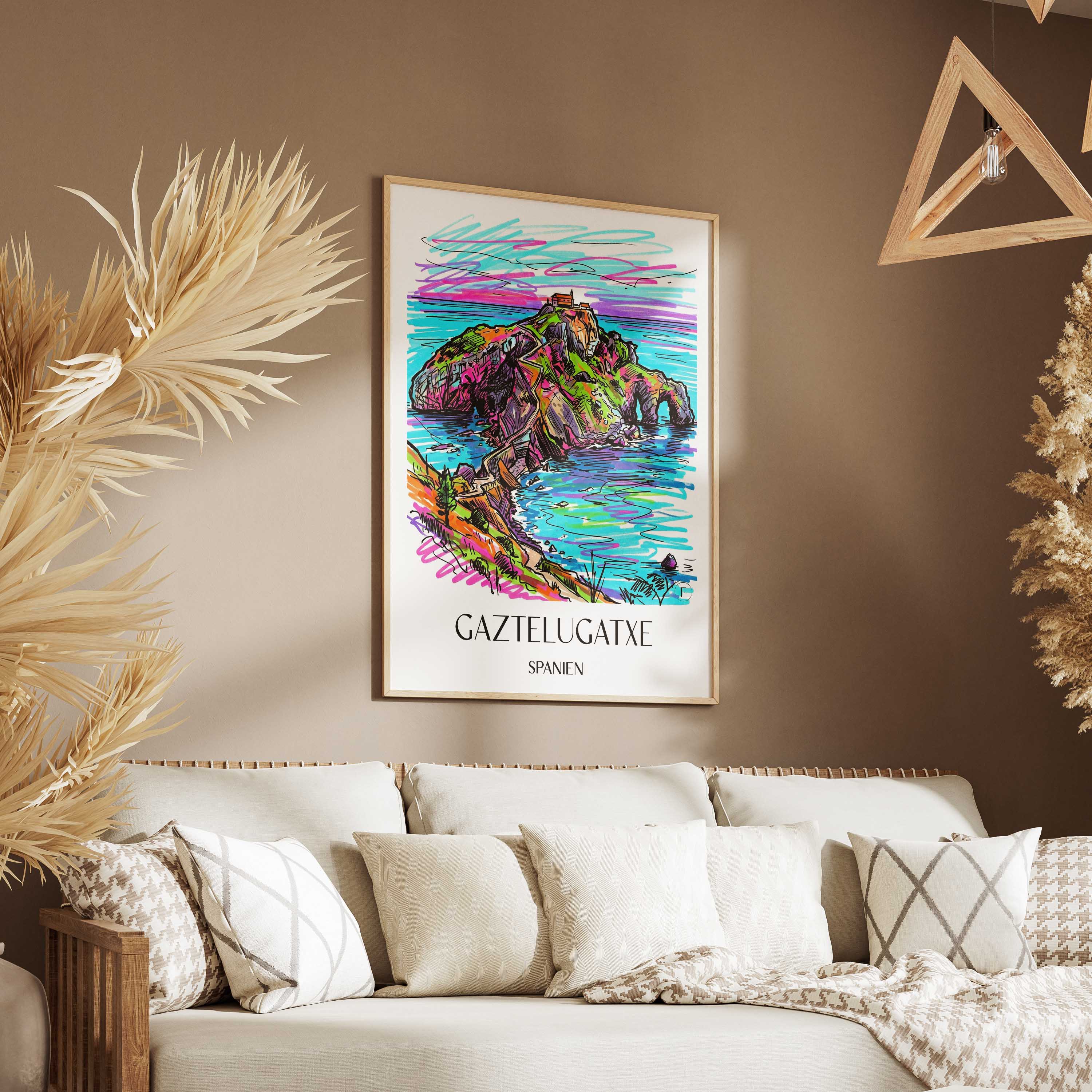 gaztelugatxe-spanien-spanien-poster-graffiti