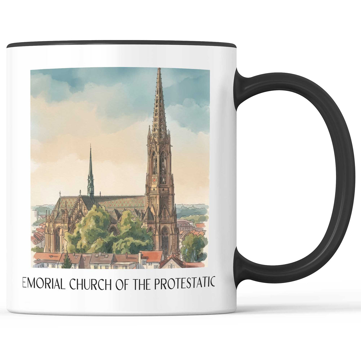 Gedächtniskirche der Protestation Kaffeebecher - Speyer - Deutschland Becher - Kaffeetasse im Aquarell Stil - favplace
