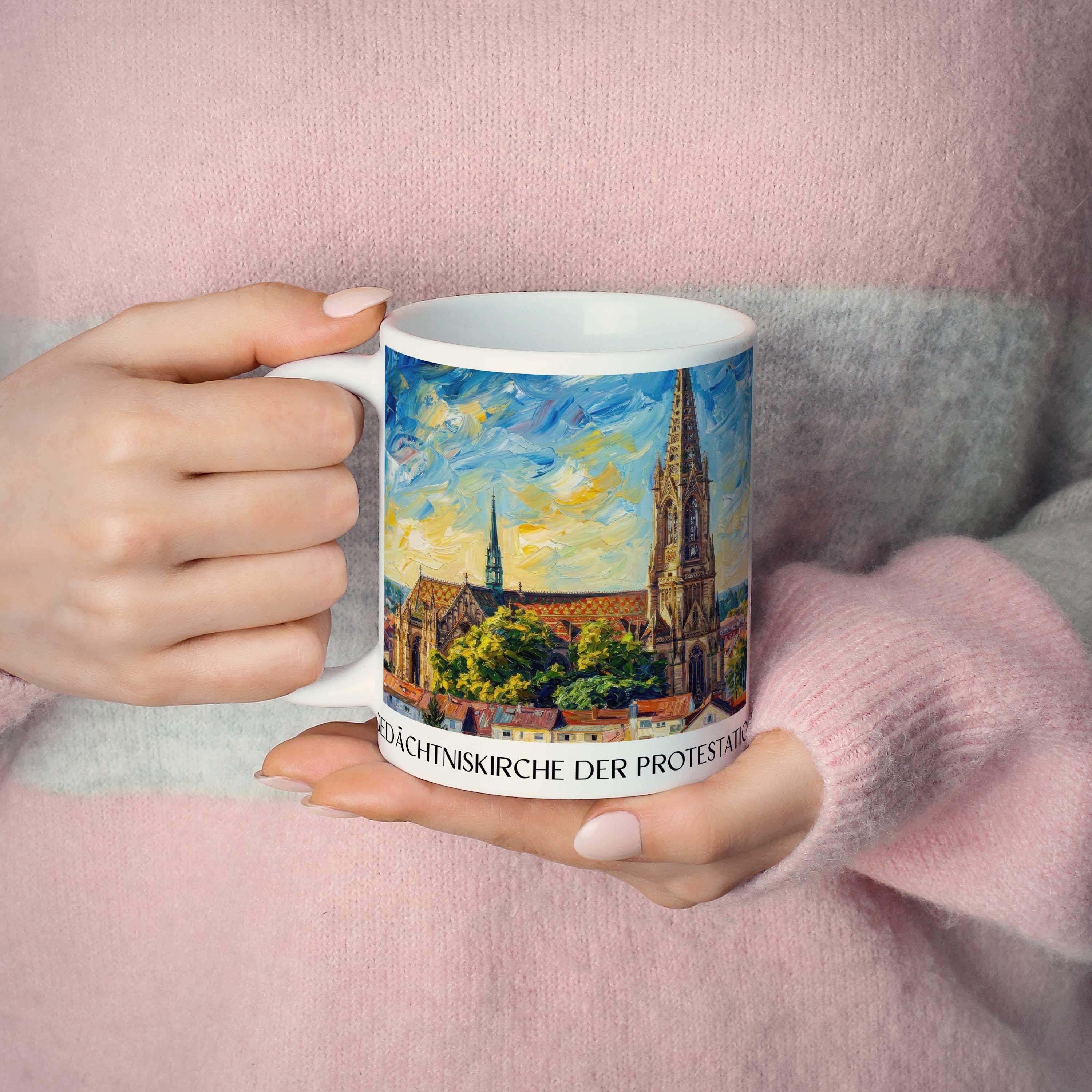 gedächtniskirche-der-protestation-speyer-deutschland-kaffeebecher-oil-painting-oelgemaelde
