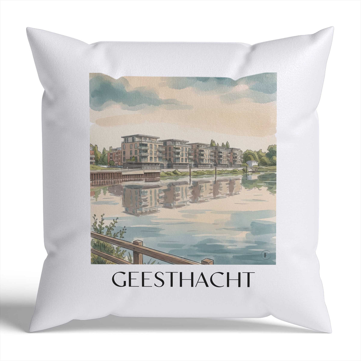 geesthacht-schleswig-holstein-deutschland-kissenbezug-aquarell