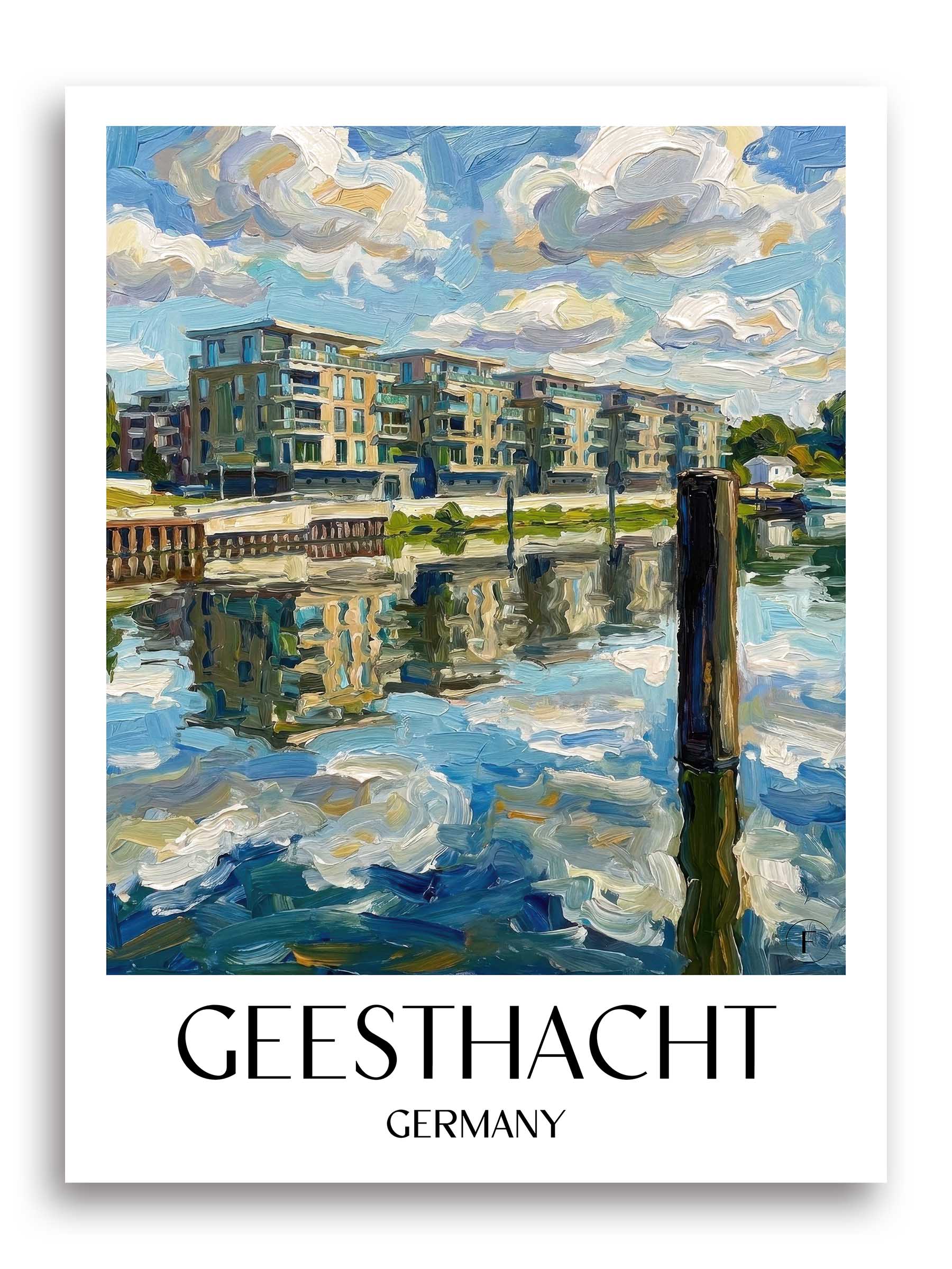 Geesthacht Poster - Schleswig-Holstein - Deutschland Kunstdruck - Ölgemälde von A4 bis A1 - favplace