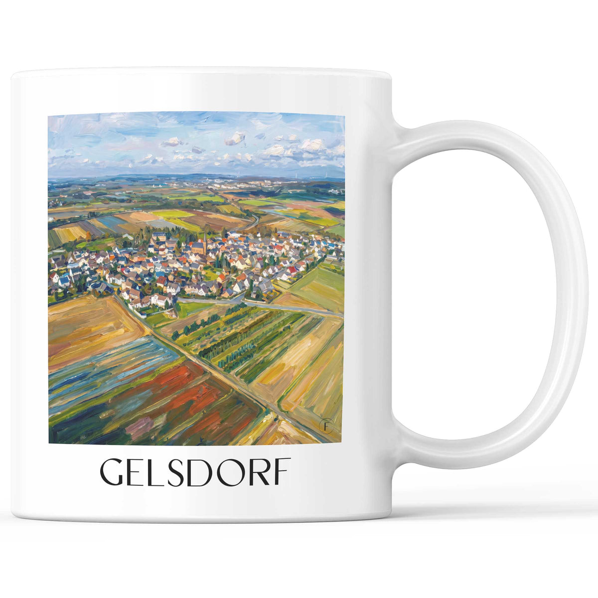 Gelsdorf Kaffeebecher - Ahrtal - Deutschland Becher - Kaffeetasse im Ölgemälde Stil
