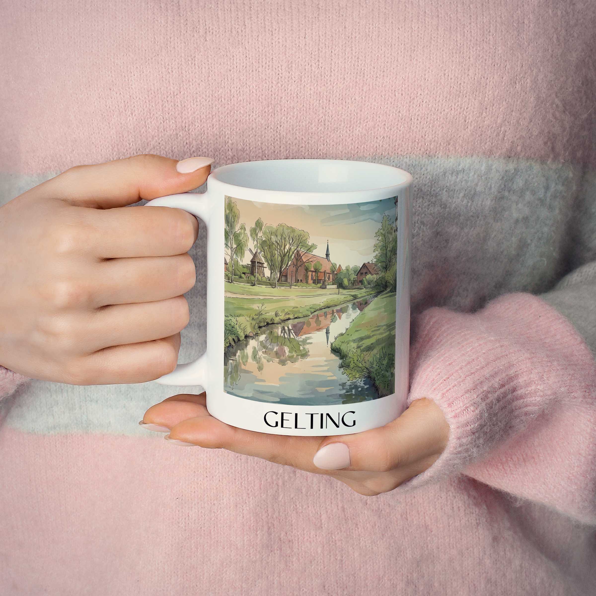gelting-schleswig-deutschland-kaffeebecher-aquarell
