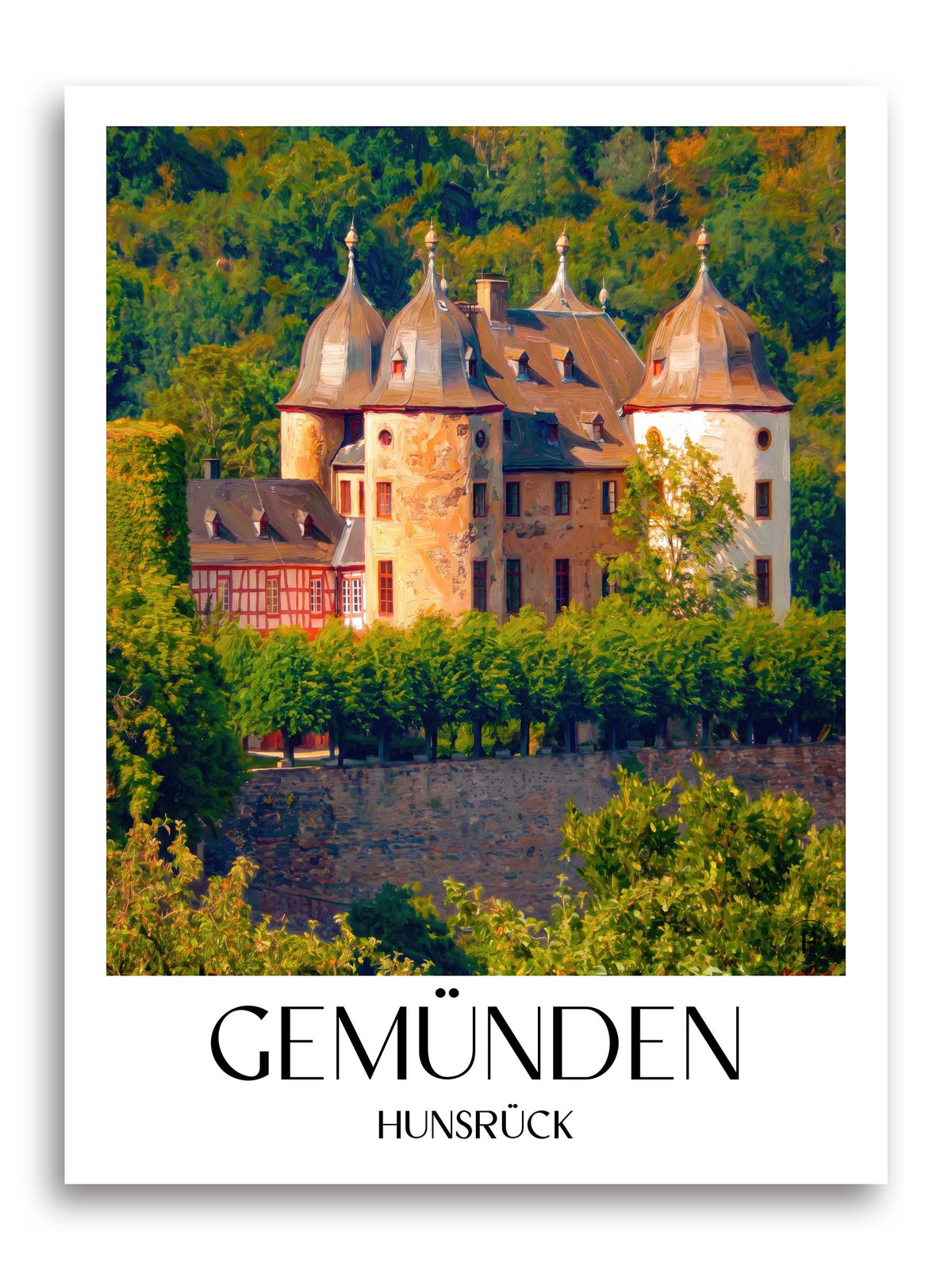 gemünden-hunsrück-deutschland-poster-oil-painting-oelgemaelde