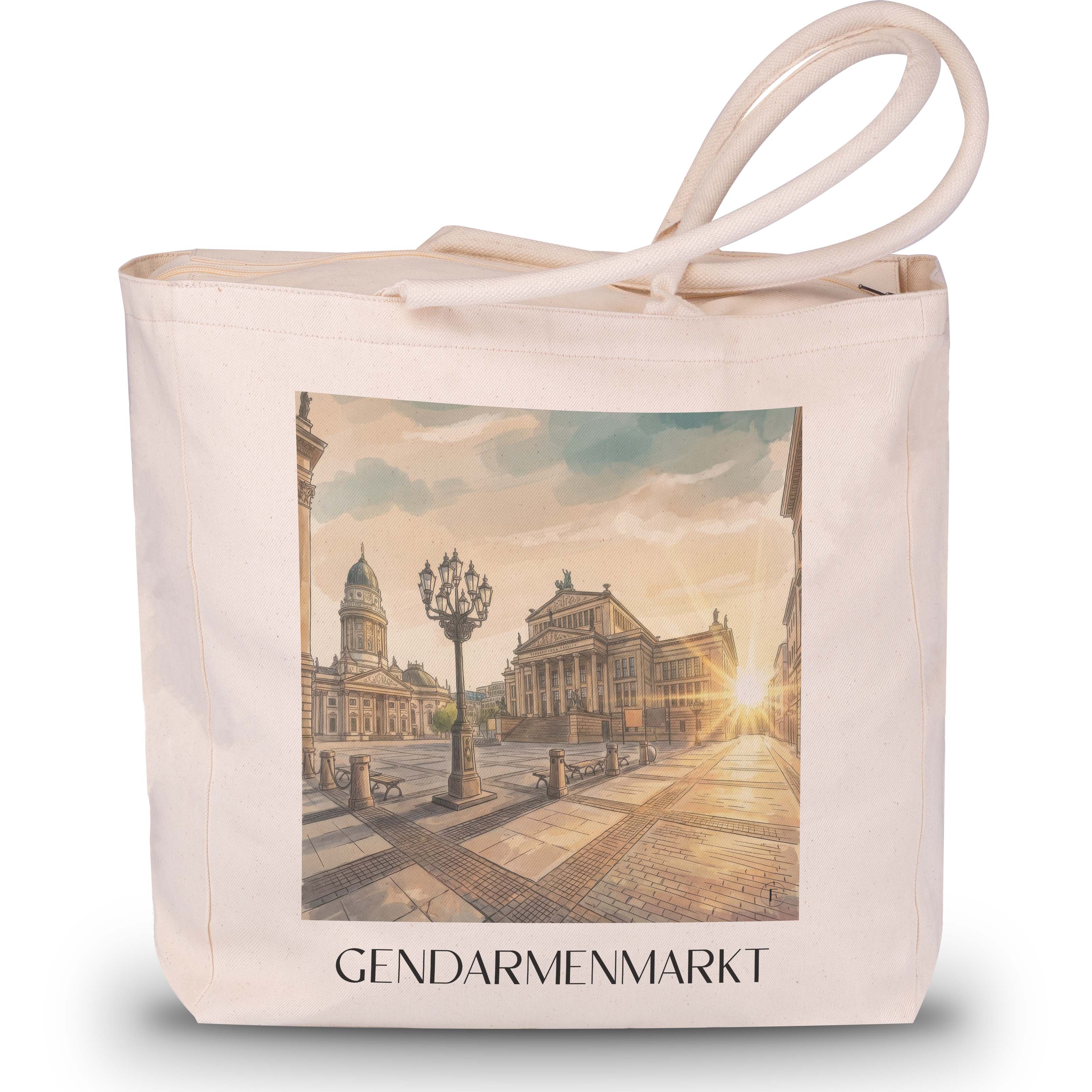Gendarmenmarkt Shopping Tasche - Berlin - Deutschland Tote Bag - Einkaufstasche im Aquarell Stil - favplace