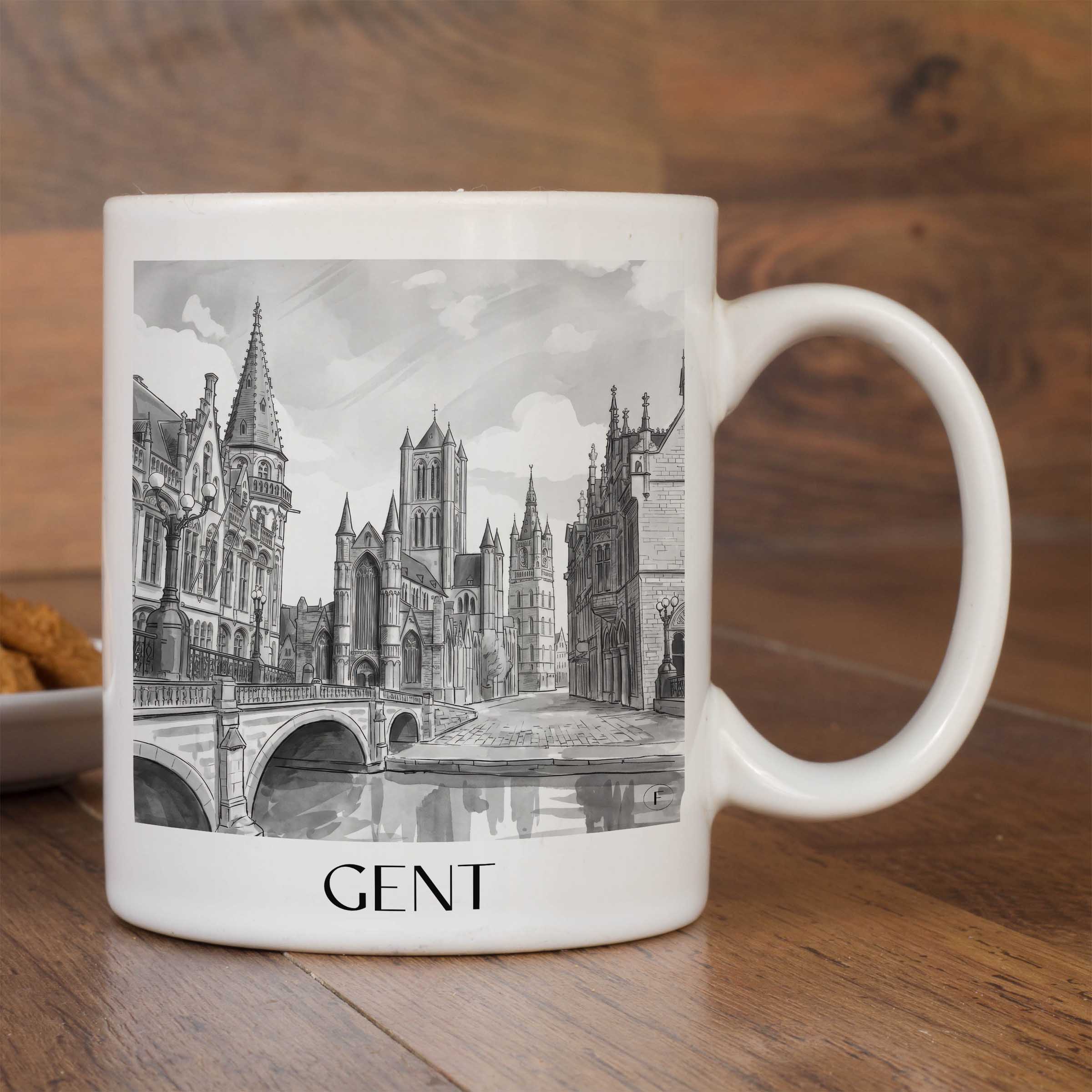 gent-belgien-belgien-kaffeebecher-aquarell-schwarz-weiss