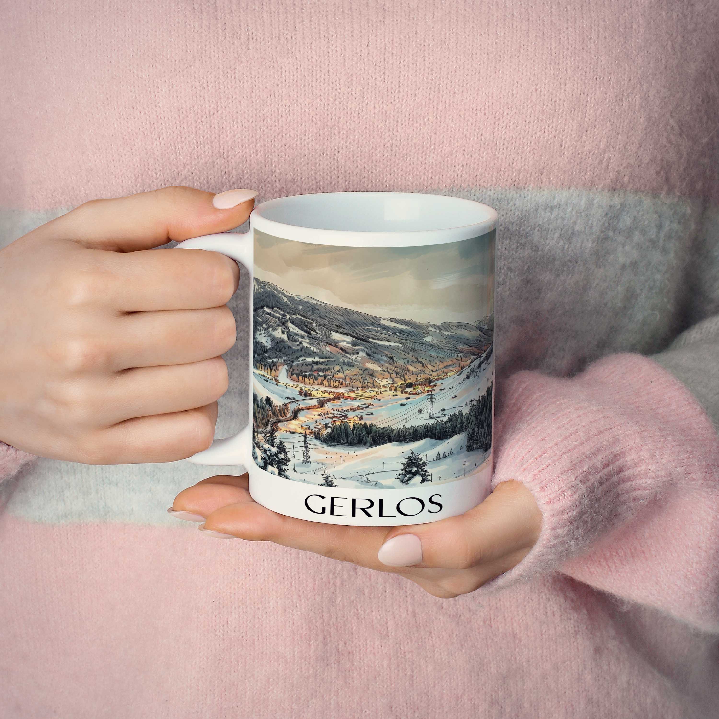 gerlos-tirol-österreich-kaffeebecher-aquarell