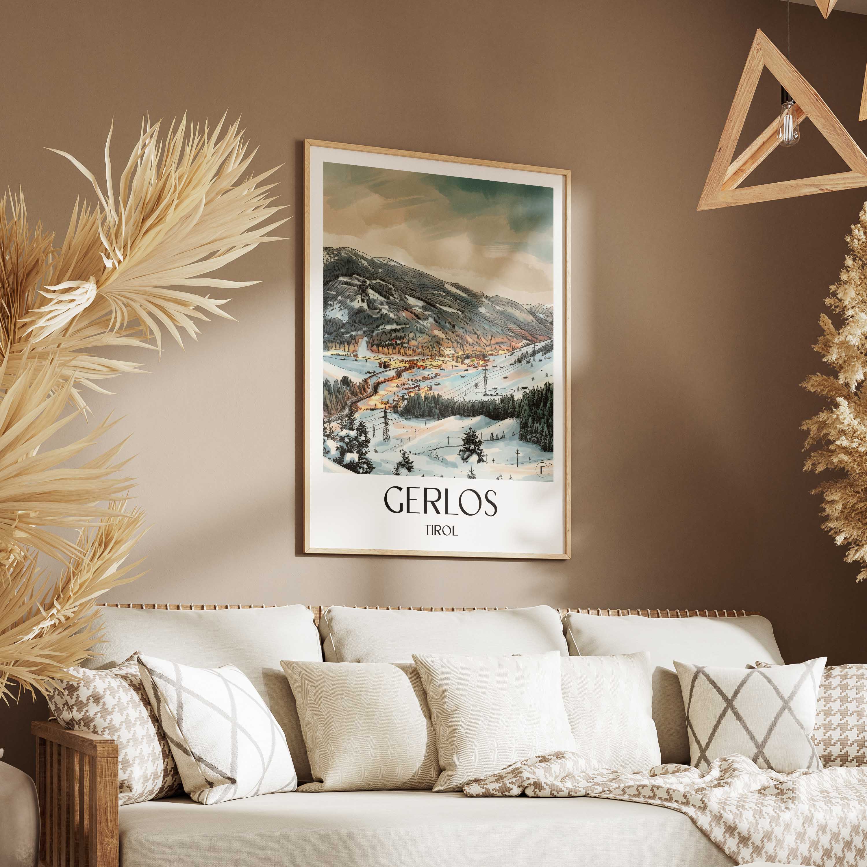 gerlos-tirol-österreich-poster-aquarell