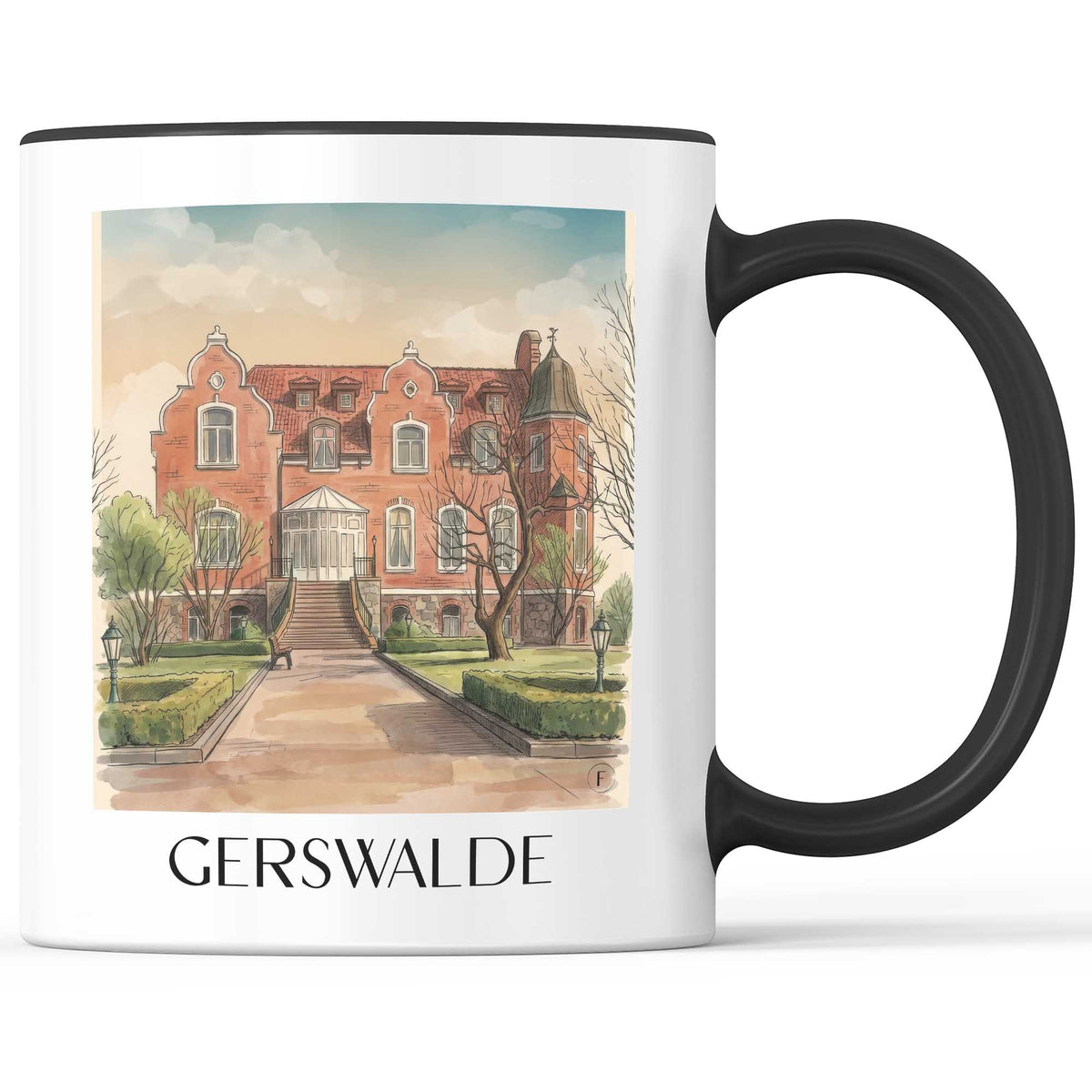 Gerswalde Kaffeebecher - Uckermark - Deutschland Becher - Kaffeetasse im Aquarell Stil - favplace