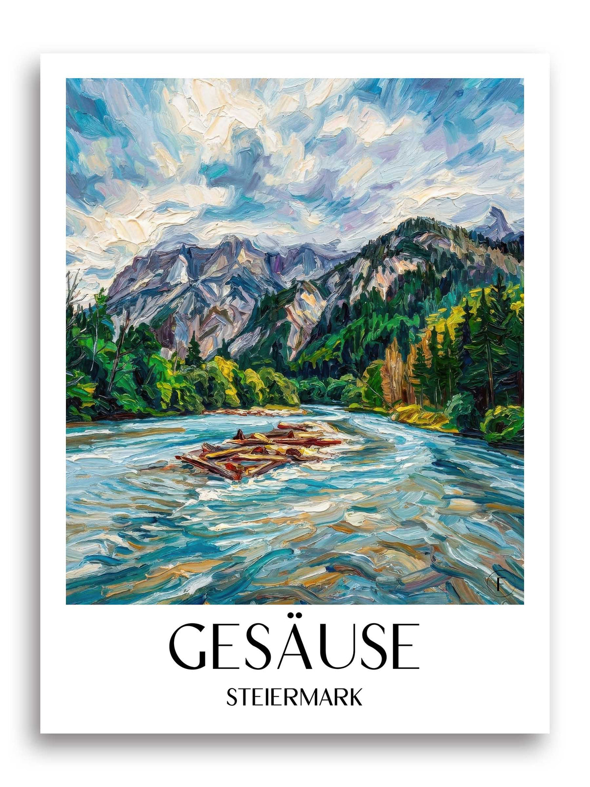 gesäuse-steiermark-österreich-poster-oil-painting-oelgemaelde