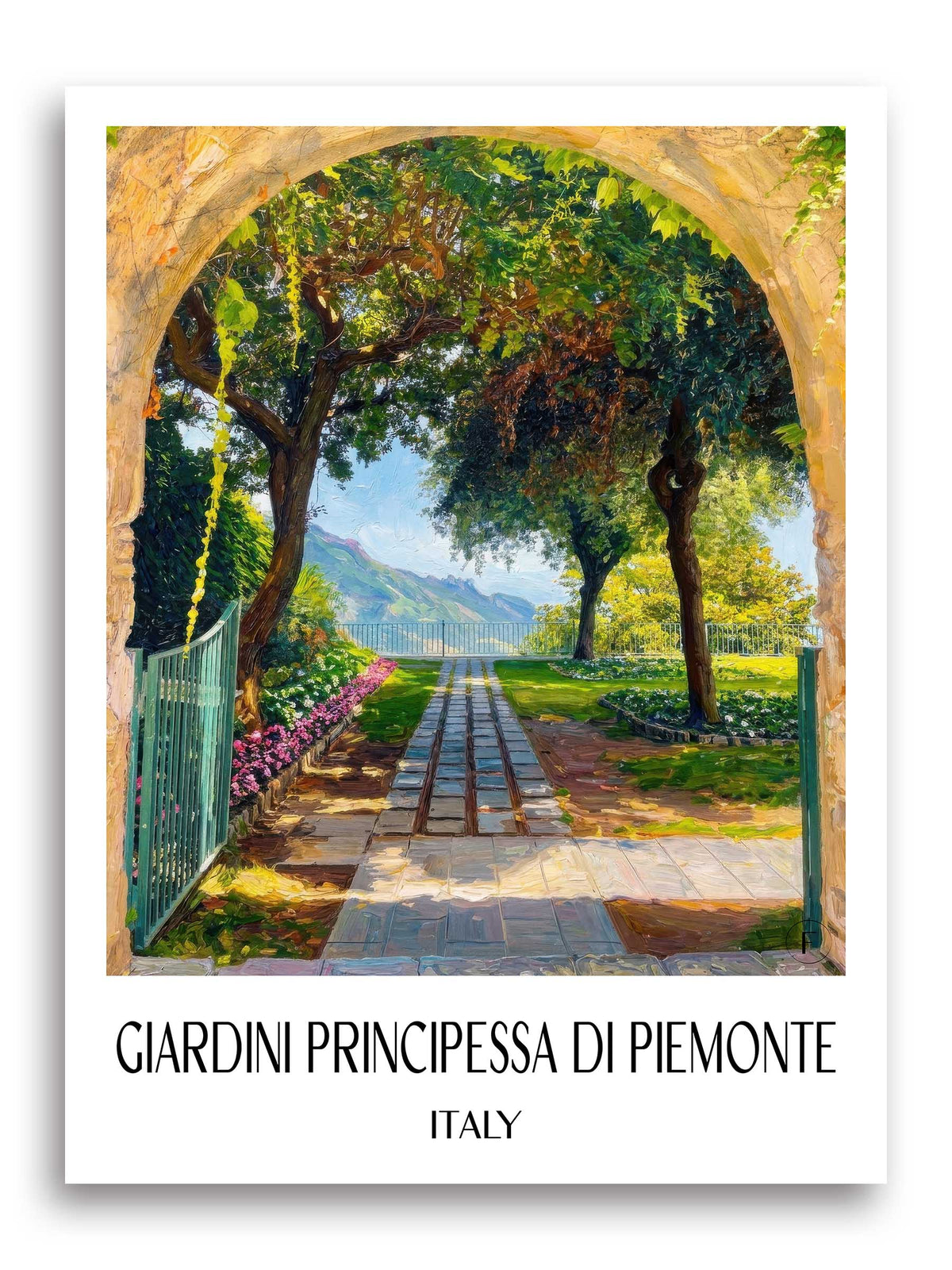 Giardini Principessa di Piemonte Poster - Ravello - Italien Kunstdruck - Ölgemälde von A4 bis A1 - favplace