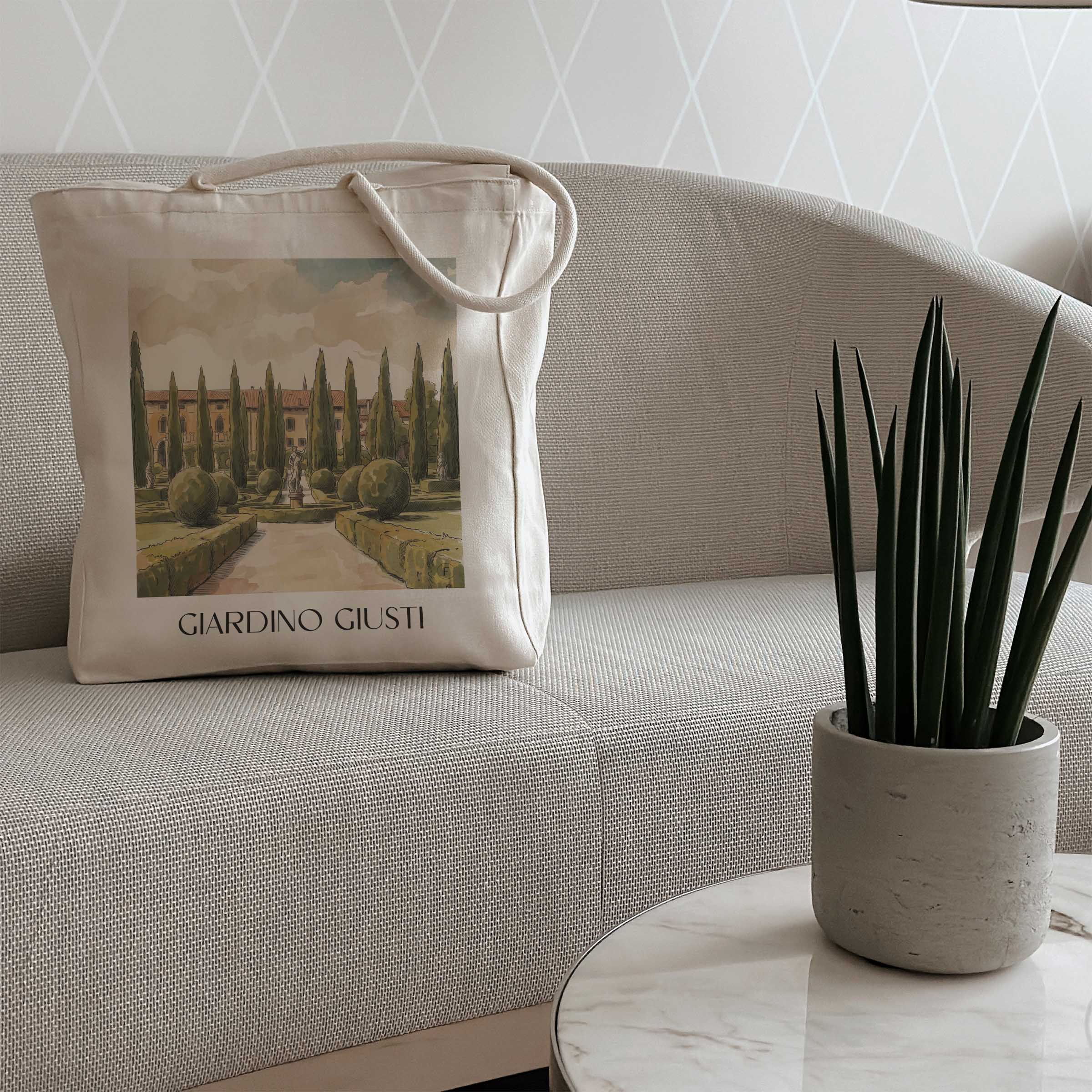 giardino-giusti-verona-italien-einkaufstasche-aquarell