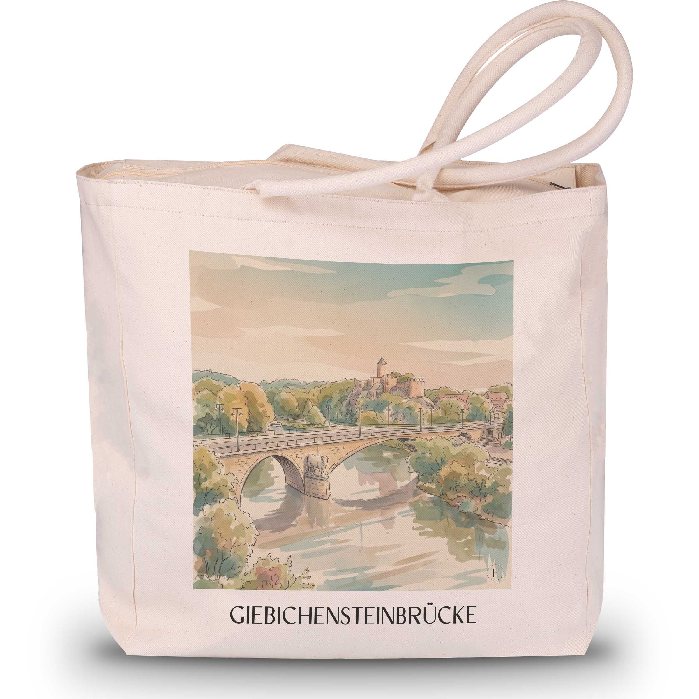 giebichensteinbrücke-halle-deutschland-einkaufstasche-aquarell