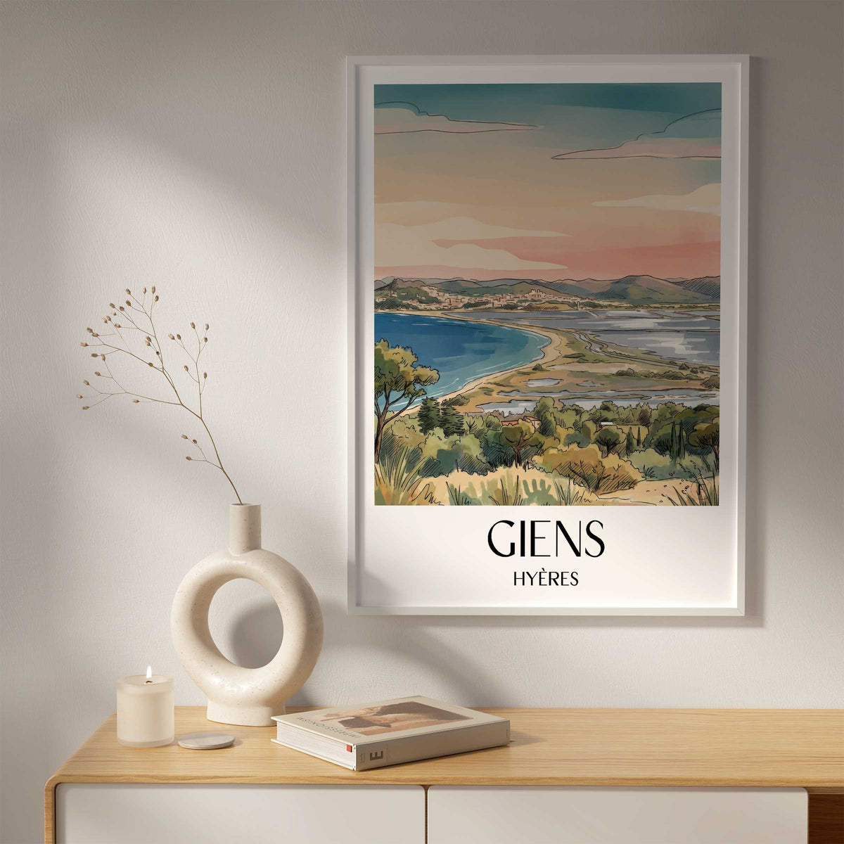 giens-hyères-frankreich-poster-aquarell
