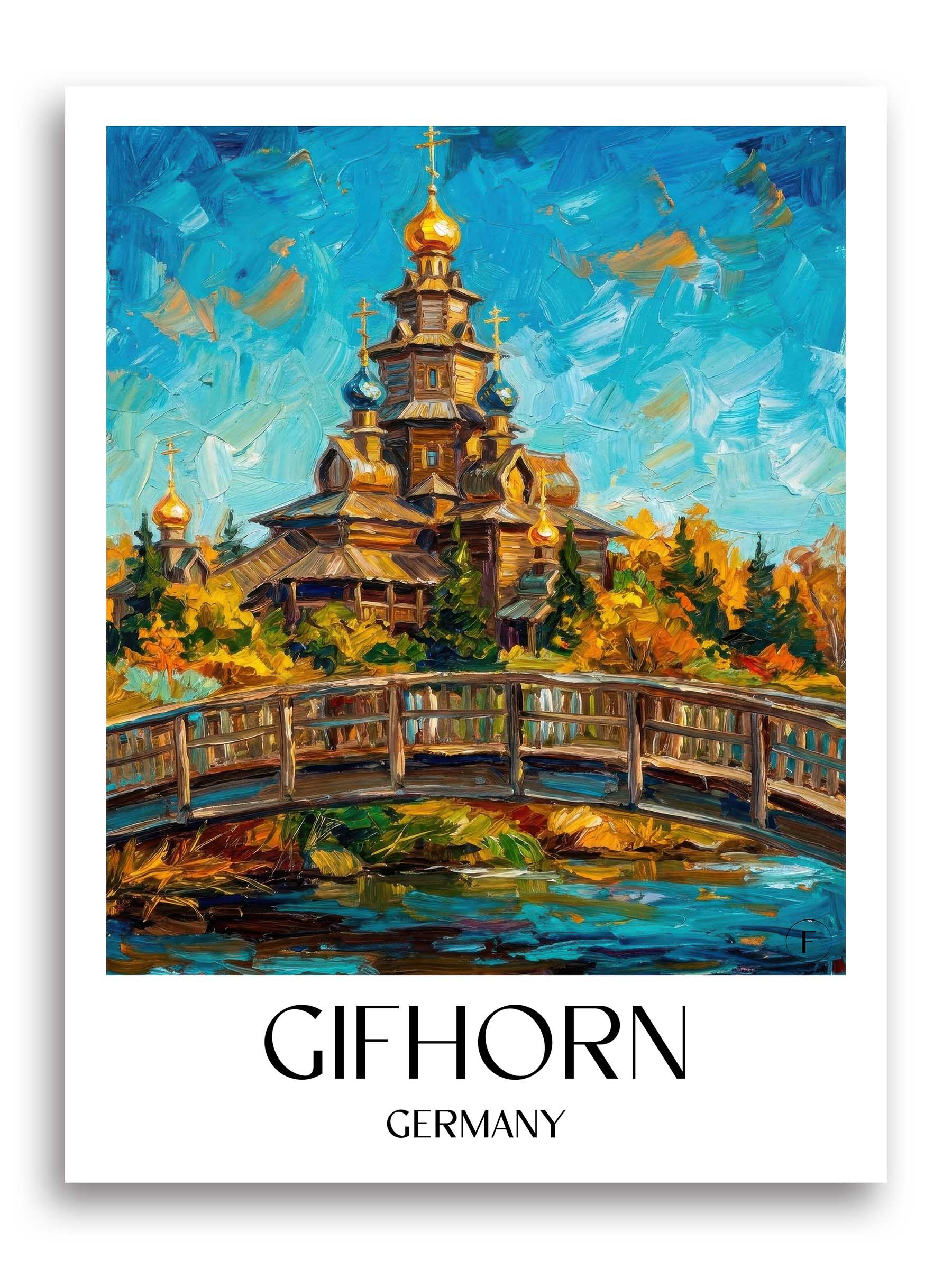 Gifhorn Poster - Niedersachsen - Deutschland Kunstdruck - Ölgemälde von A4 bis A1 - favplace