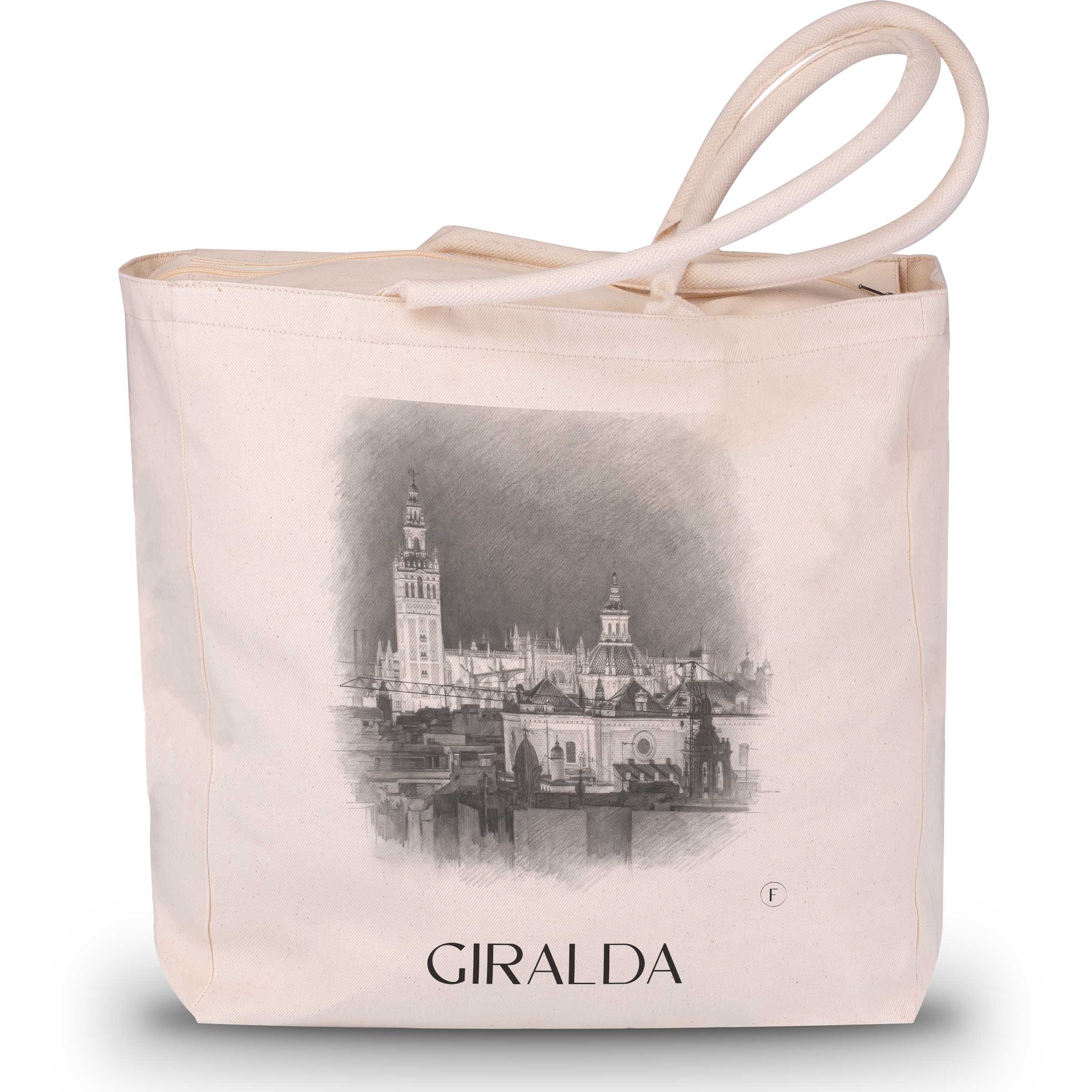 Giralda Shopping Tasche - Sevilla - Spanien Tote Bag - Einkaufstasche im Zeichnung Stil