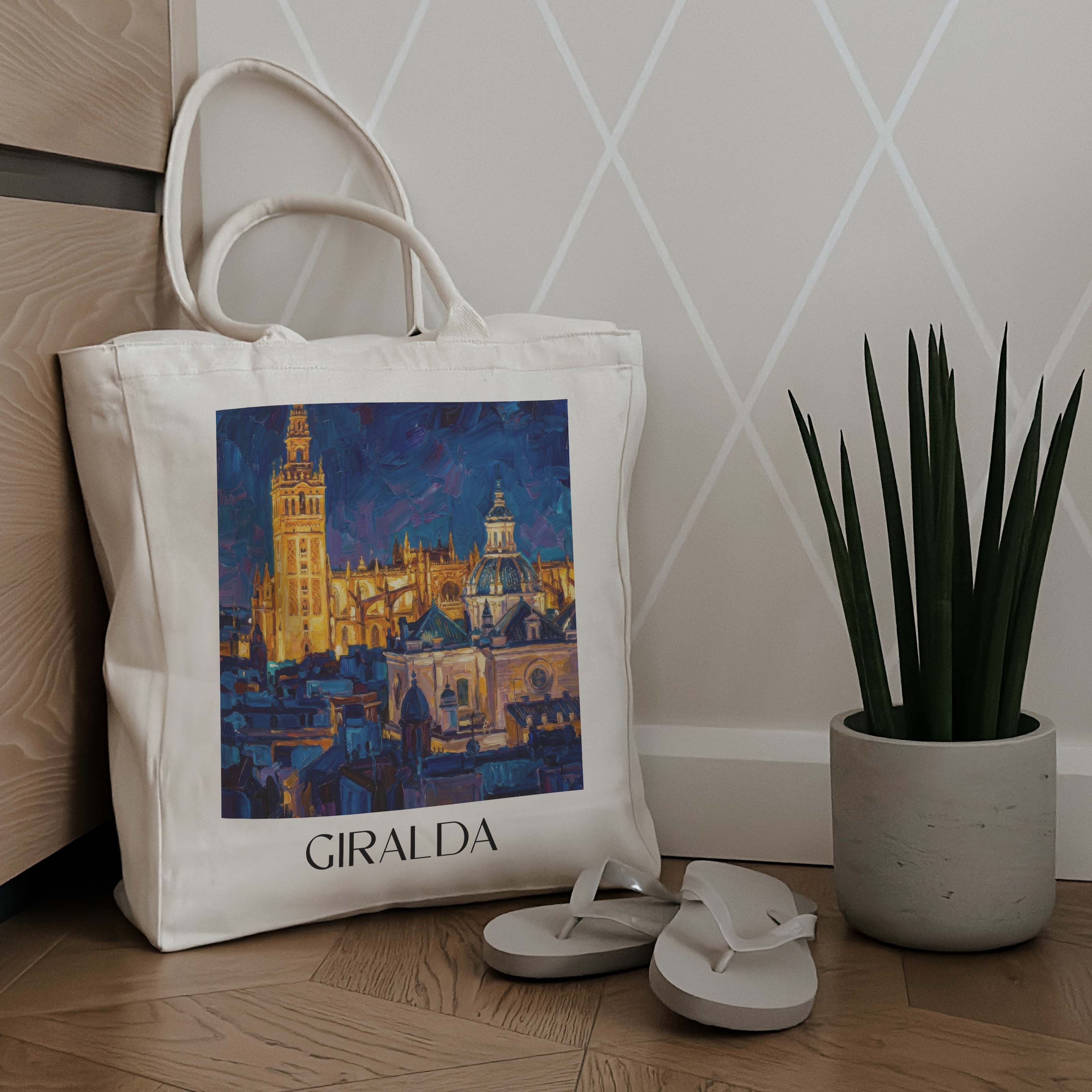 giralda-sevilla-spanien-einkaufstasche-oil-painting-oelgemaelde