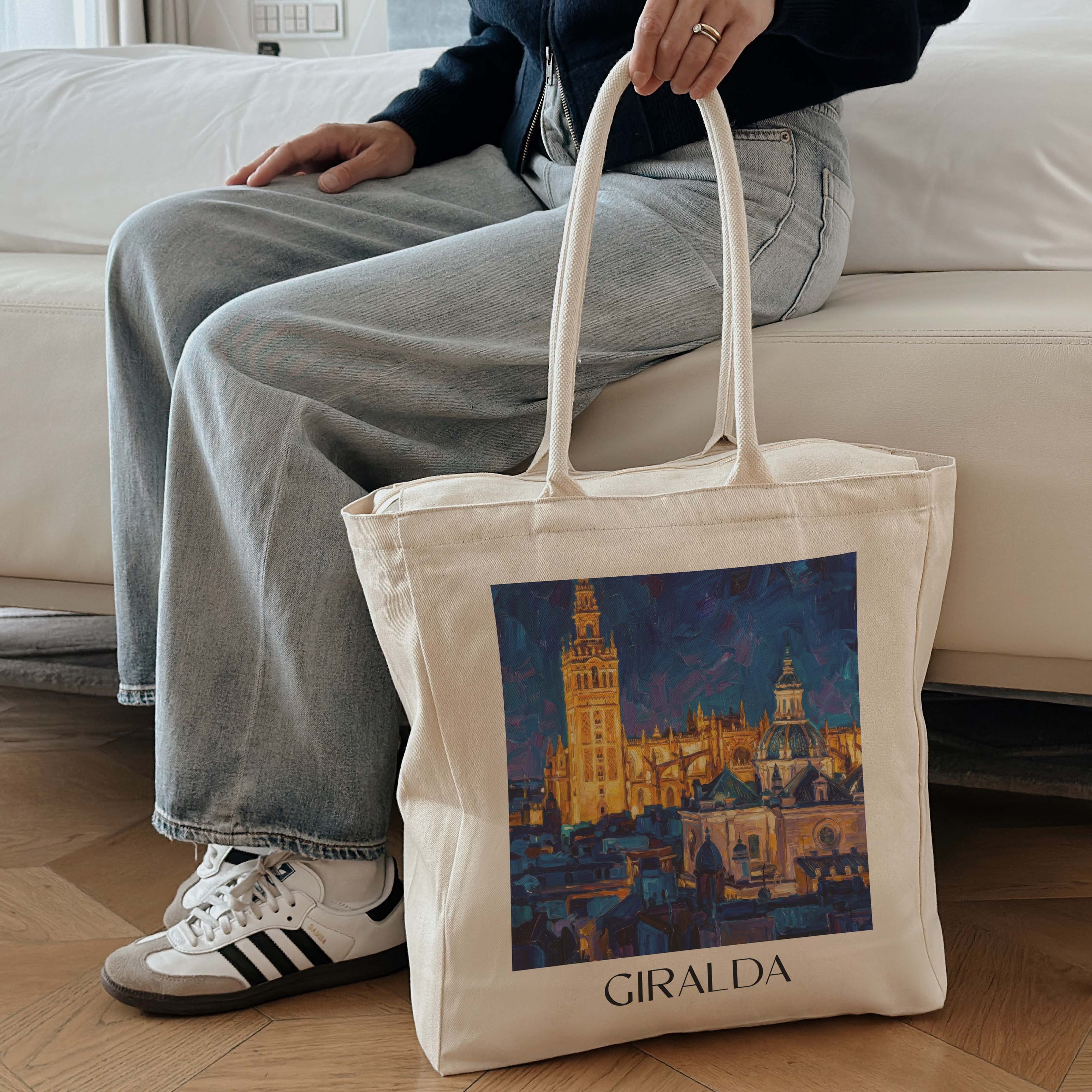 giralda-sevilla-spanien-einkaufstasche-oil-painting-oelgemaelde
