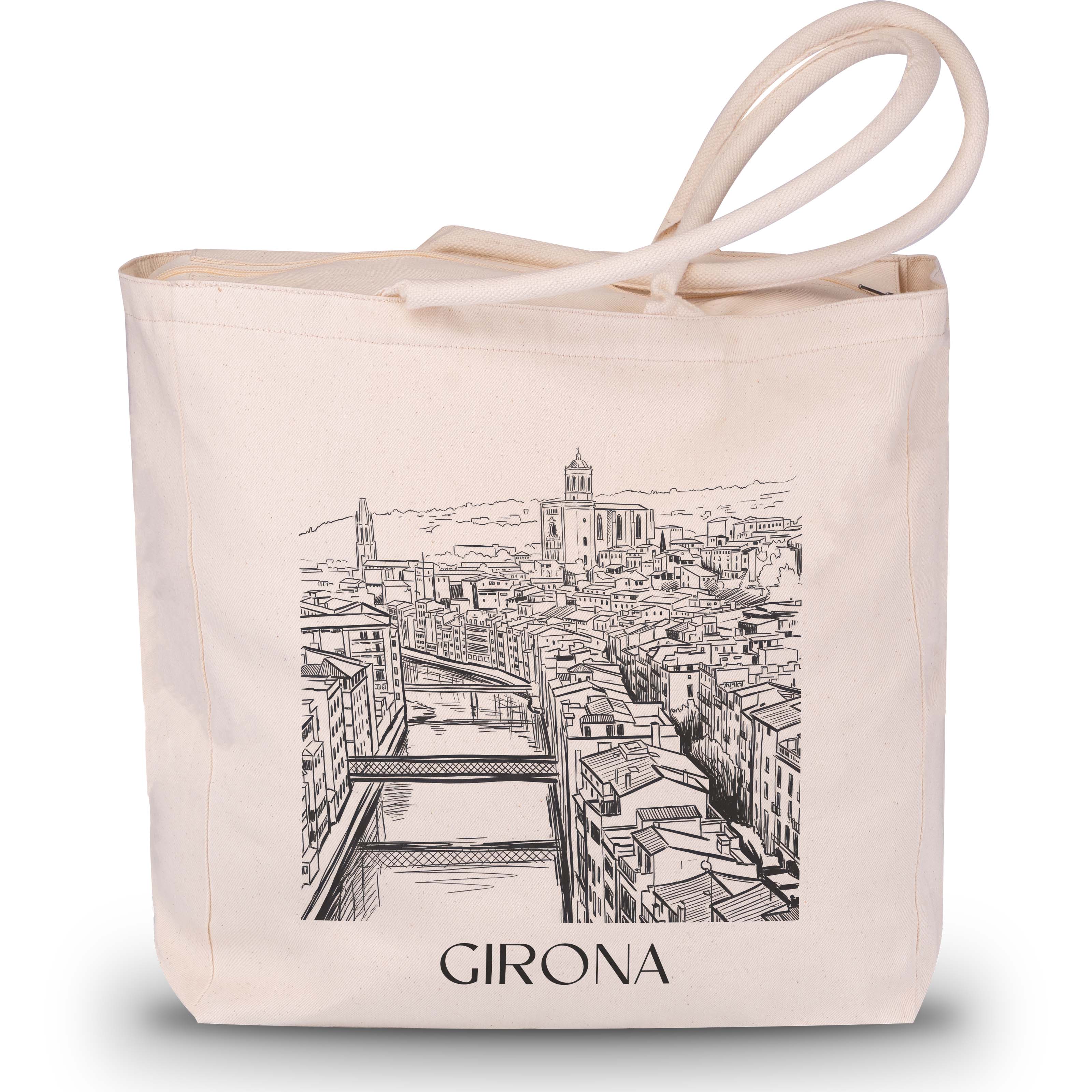 girona-spanien-spanien-und-spanien-einkaufstasche-skizze