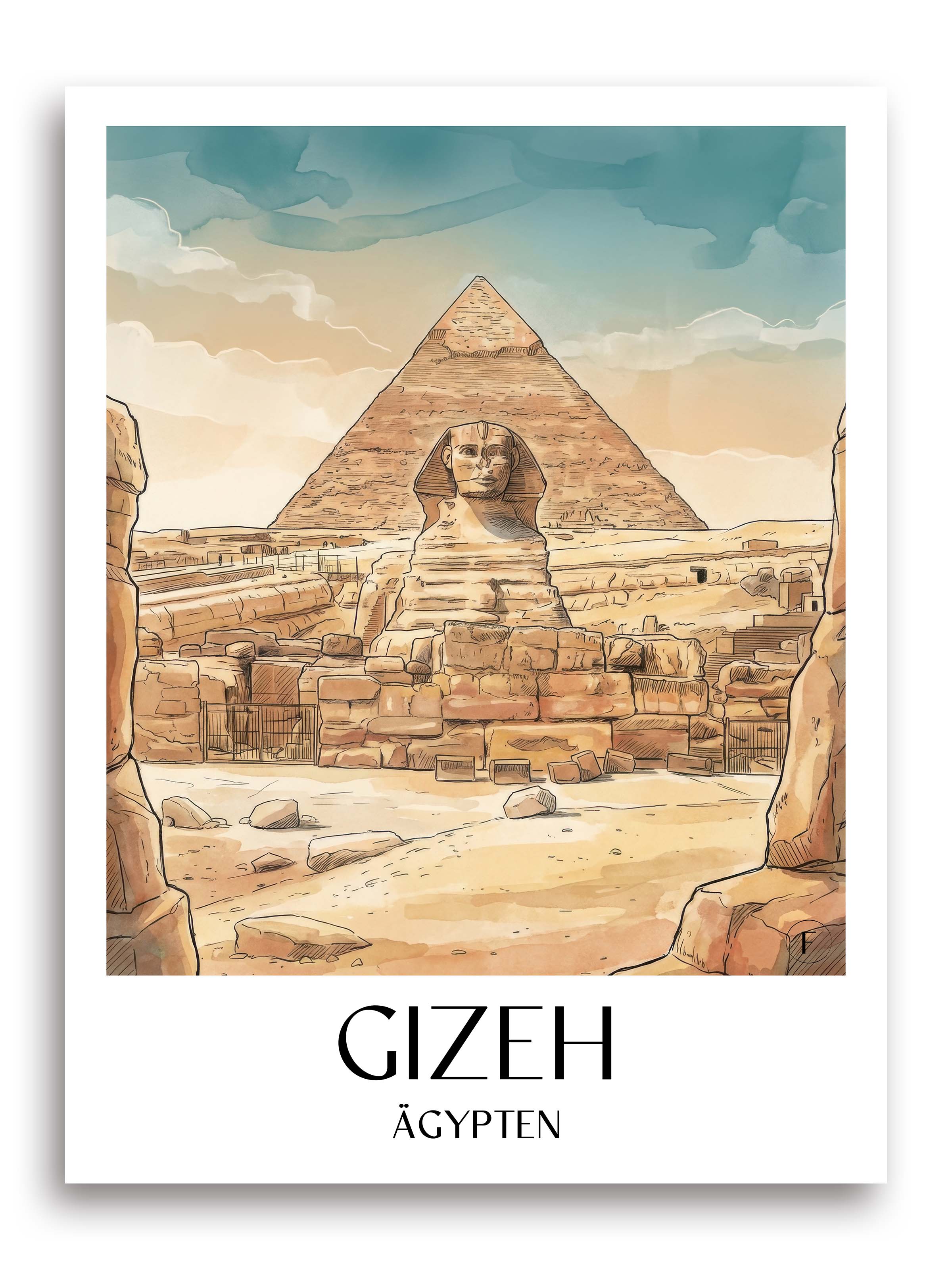 gizeh-ägypten-poster-aquarell