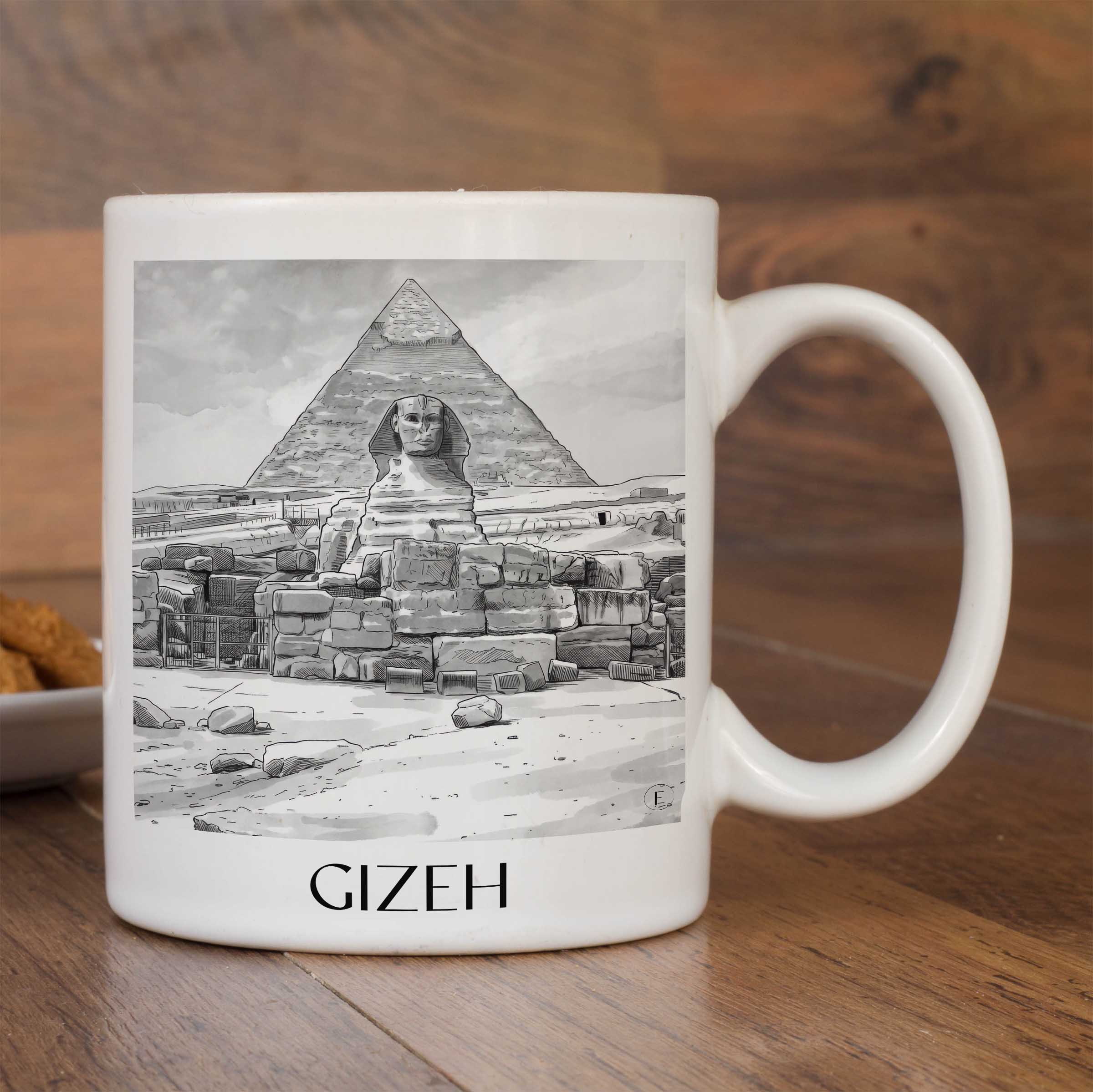 gizeh-ägypten-kaffeebecher-aquarell-schwarz-weiss