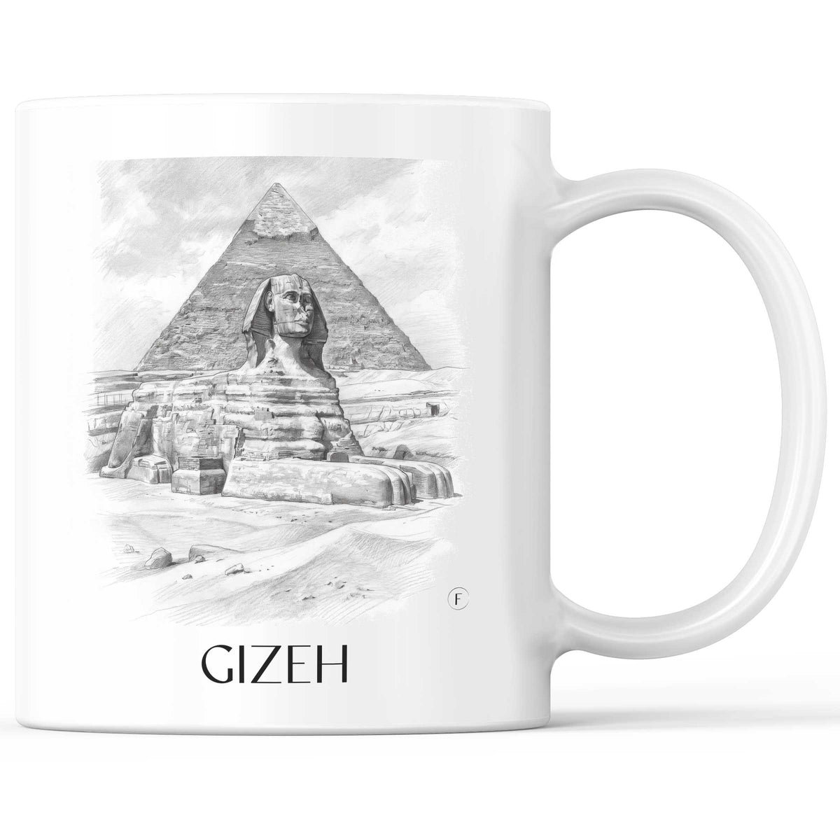 Gizeh - Ägypten Becher - Kaffeetasse im Zeichnung Stil - favplace