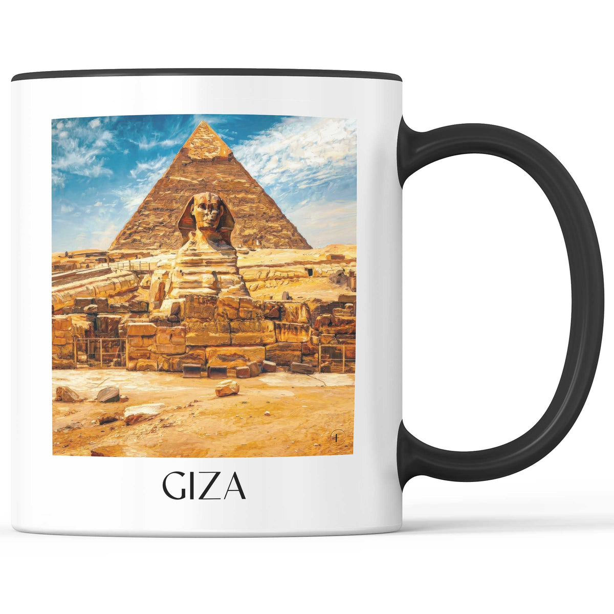 Gizeh - Ägypten Becher - Kaffeetasse im Ölgemälde Stil - favplace