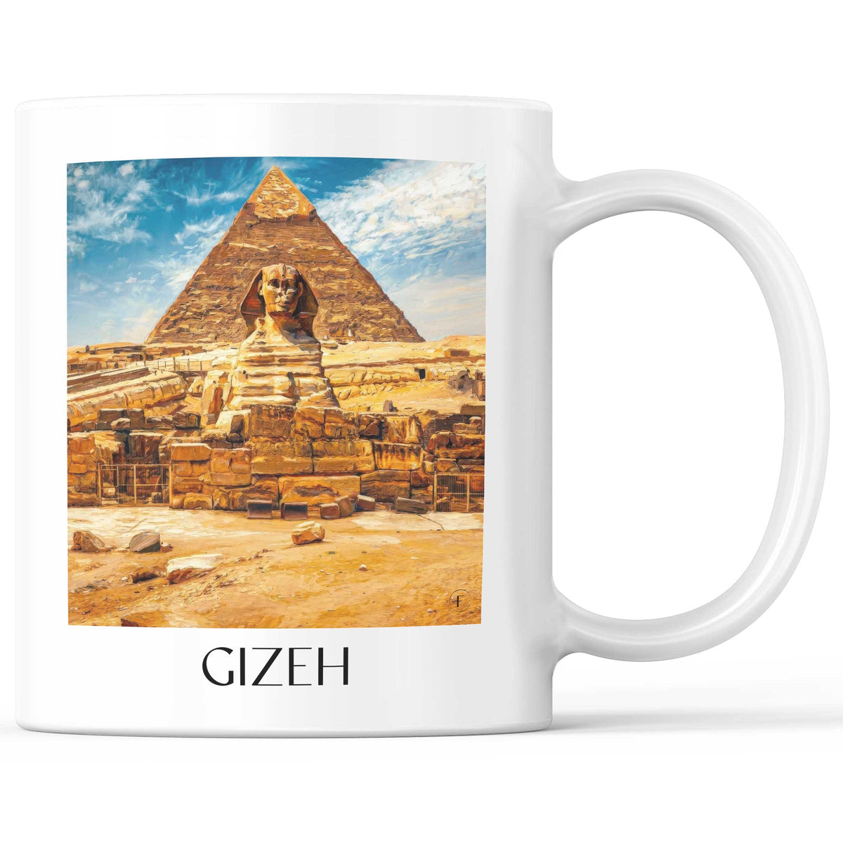 Gizeh - Ägypten Becher - Kaffeetasse im Ölgemälde Stil - favplace