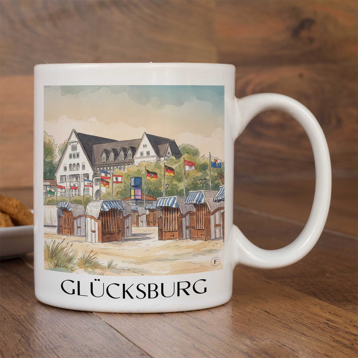 glücksburg-flensburger-förde-deutschland-kaffeebecher-aquarell