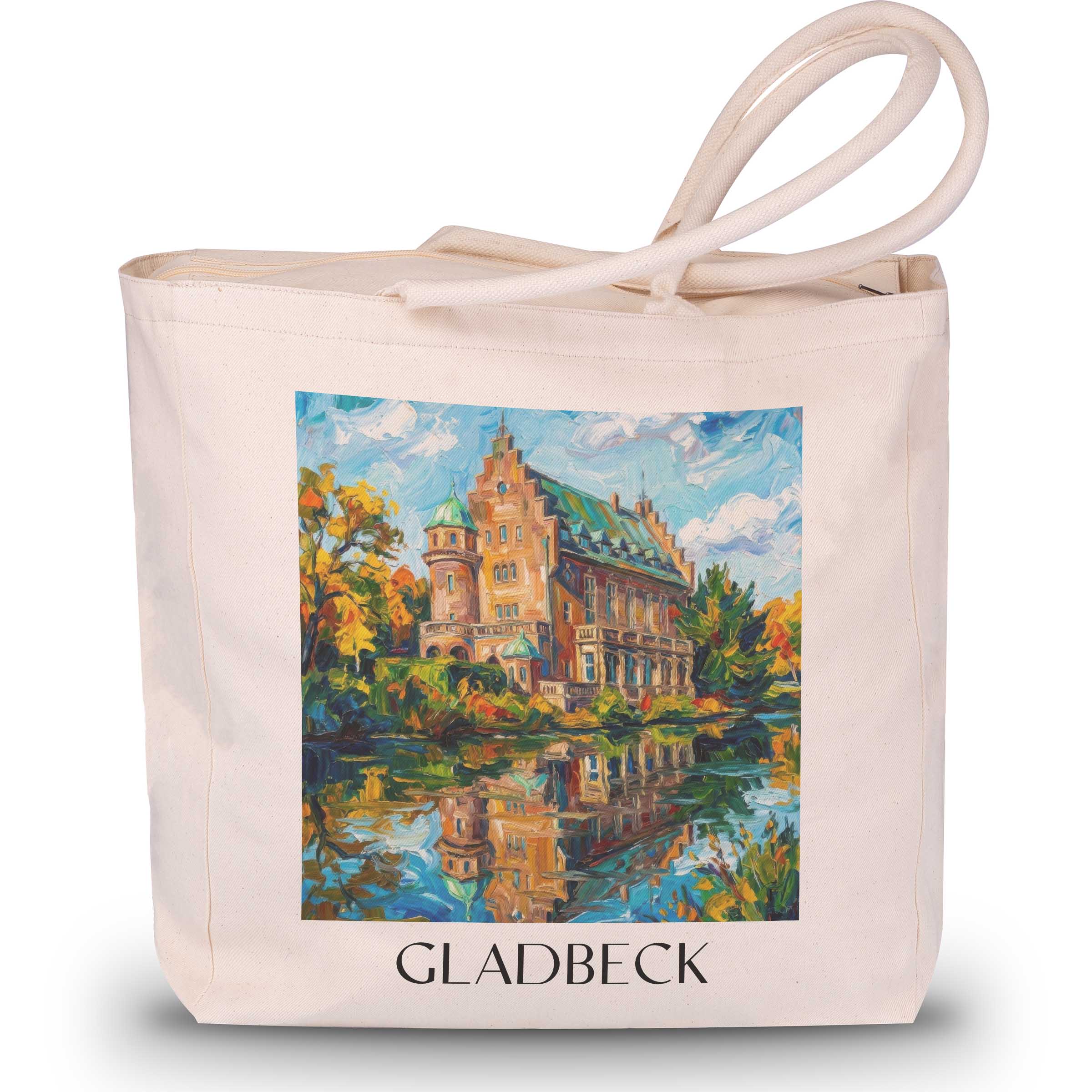 Gladbeck Shopping Tasche - Ruhrgebiet - Deutschland Tote Bag - Einkaufstasche im Ölgemälde Stil - favplace