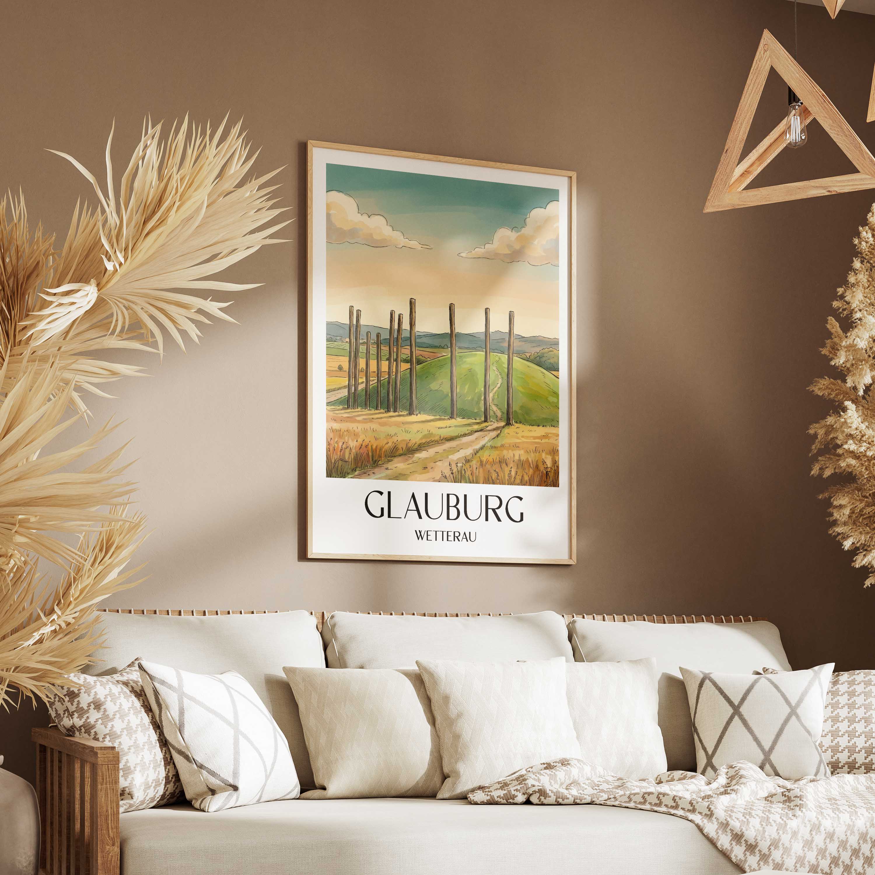 glauburg-wetterau-deutschland-poster-aquarell