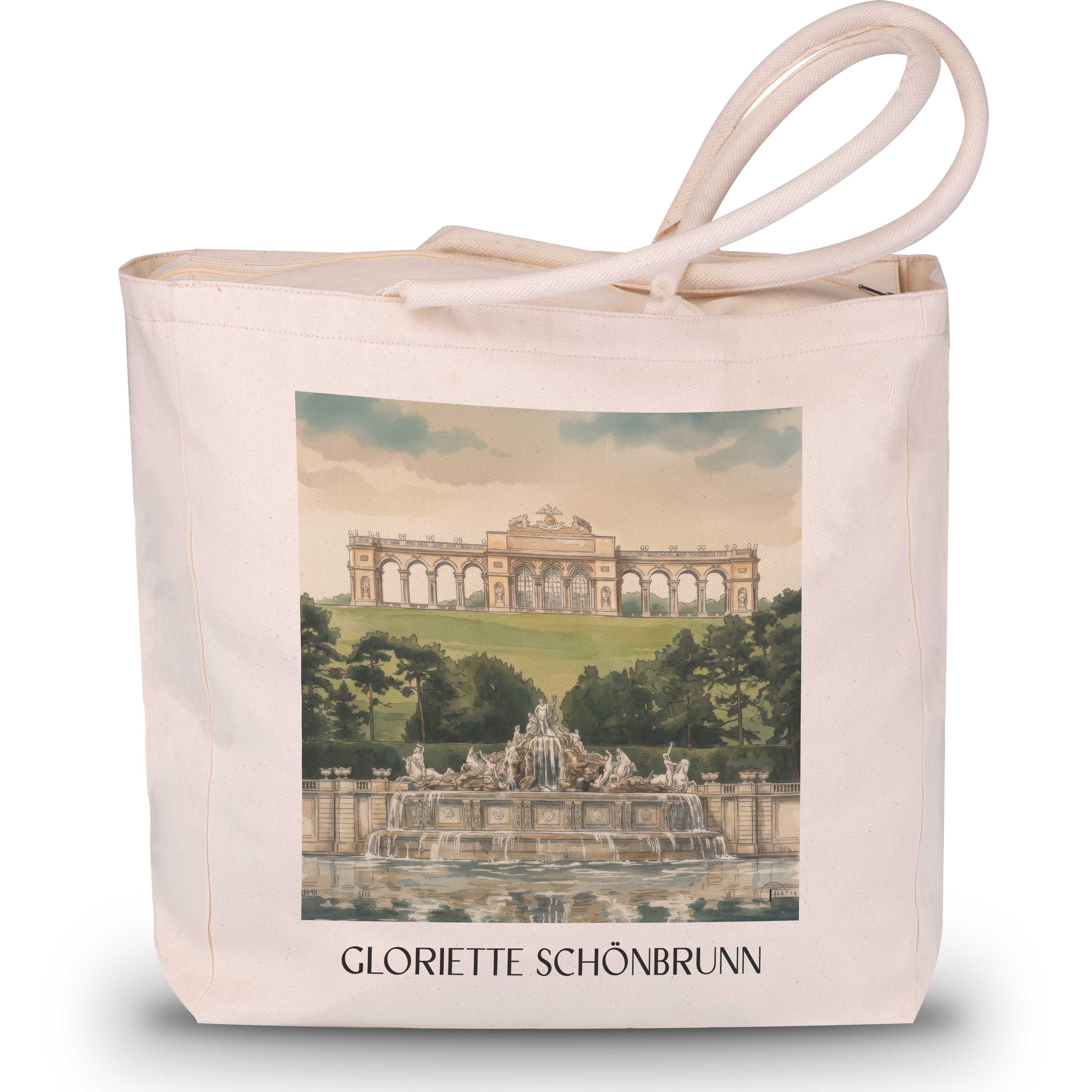 gloriette-schönbrunn-wien-österreich-einkaufstasche-aquarell