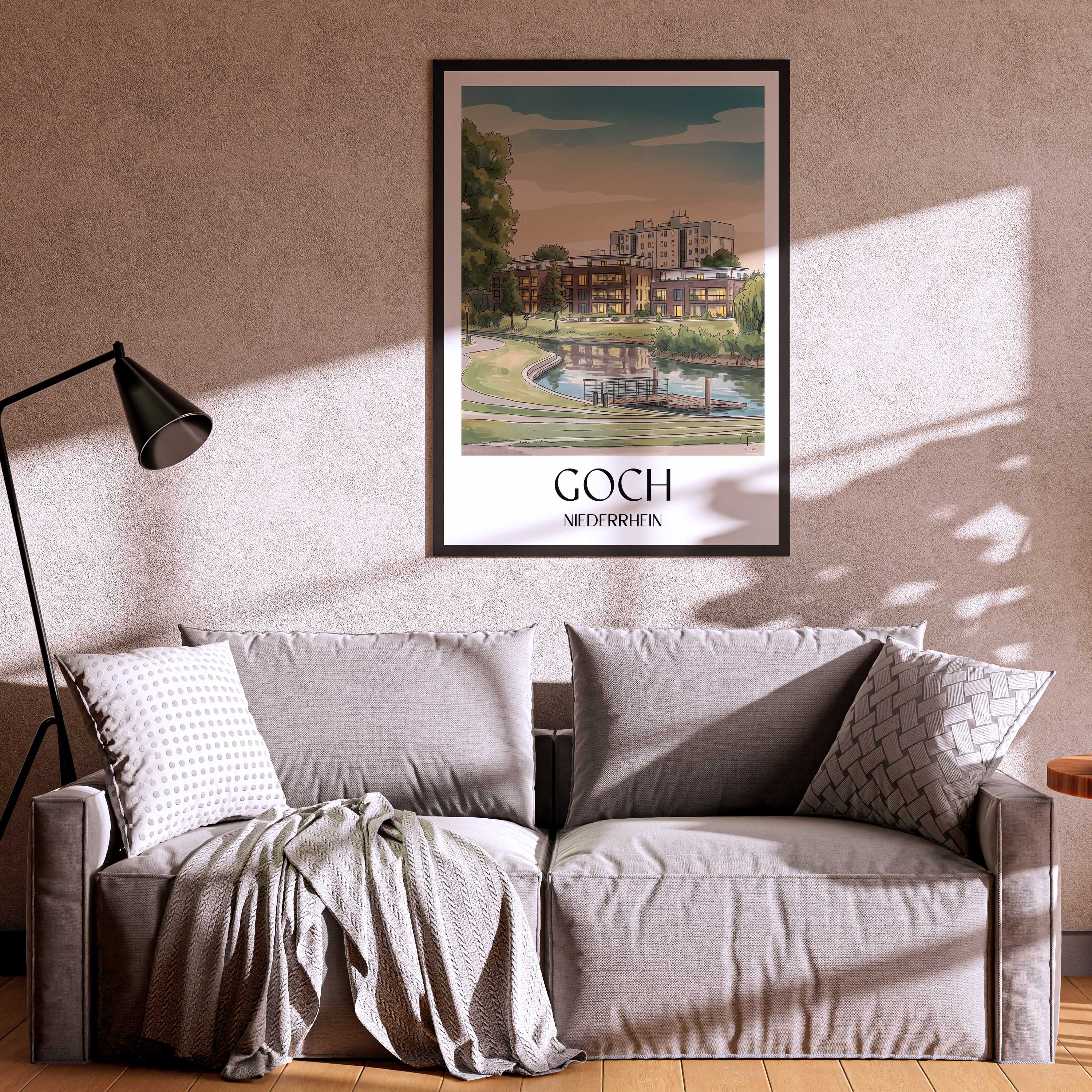 goch-niederrhein-deutschland-poster-aquarell