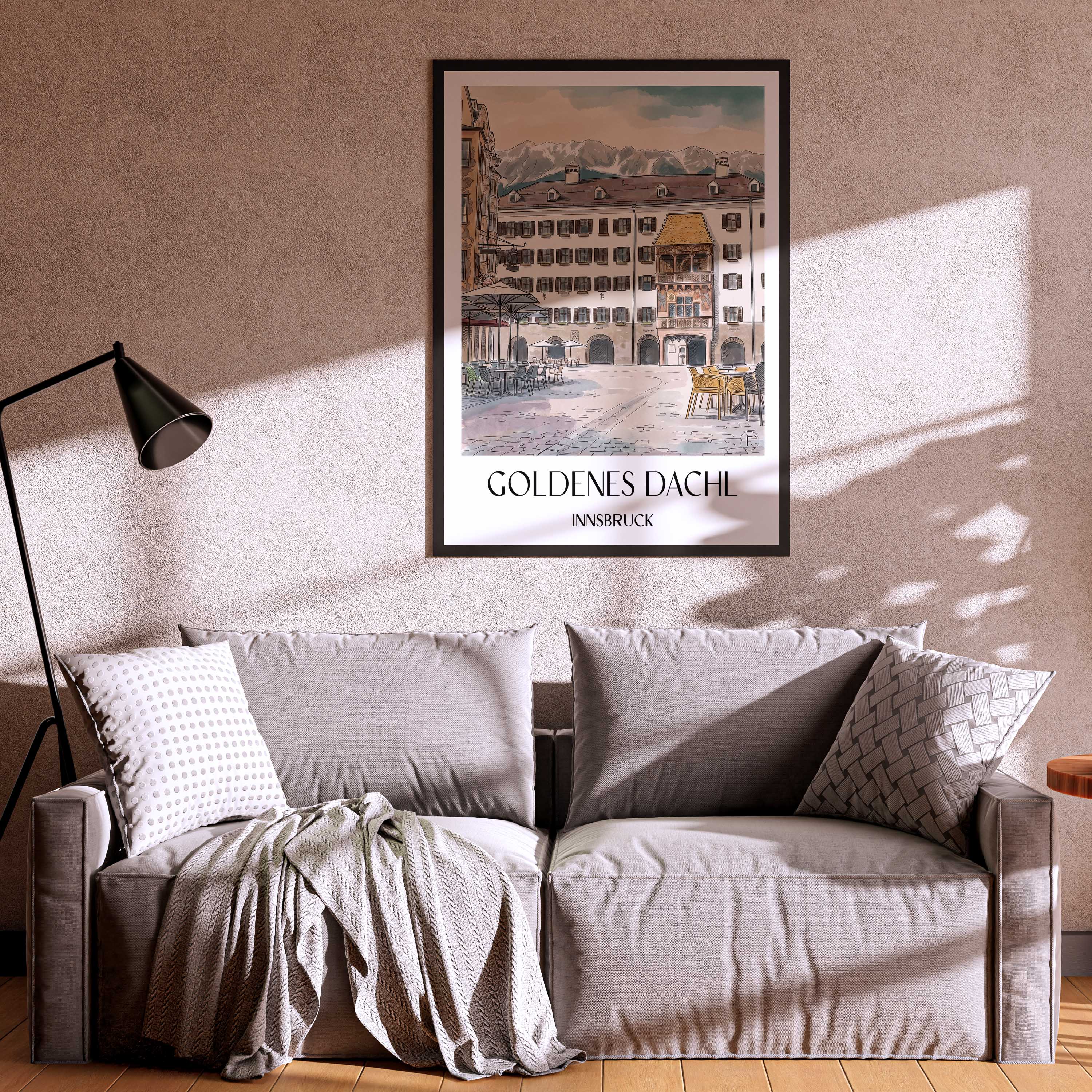 goldenes-dachl-innsbruck-österreich-poster-aquarell