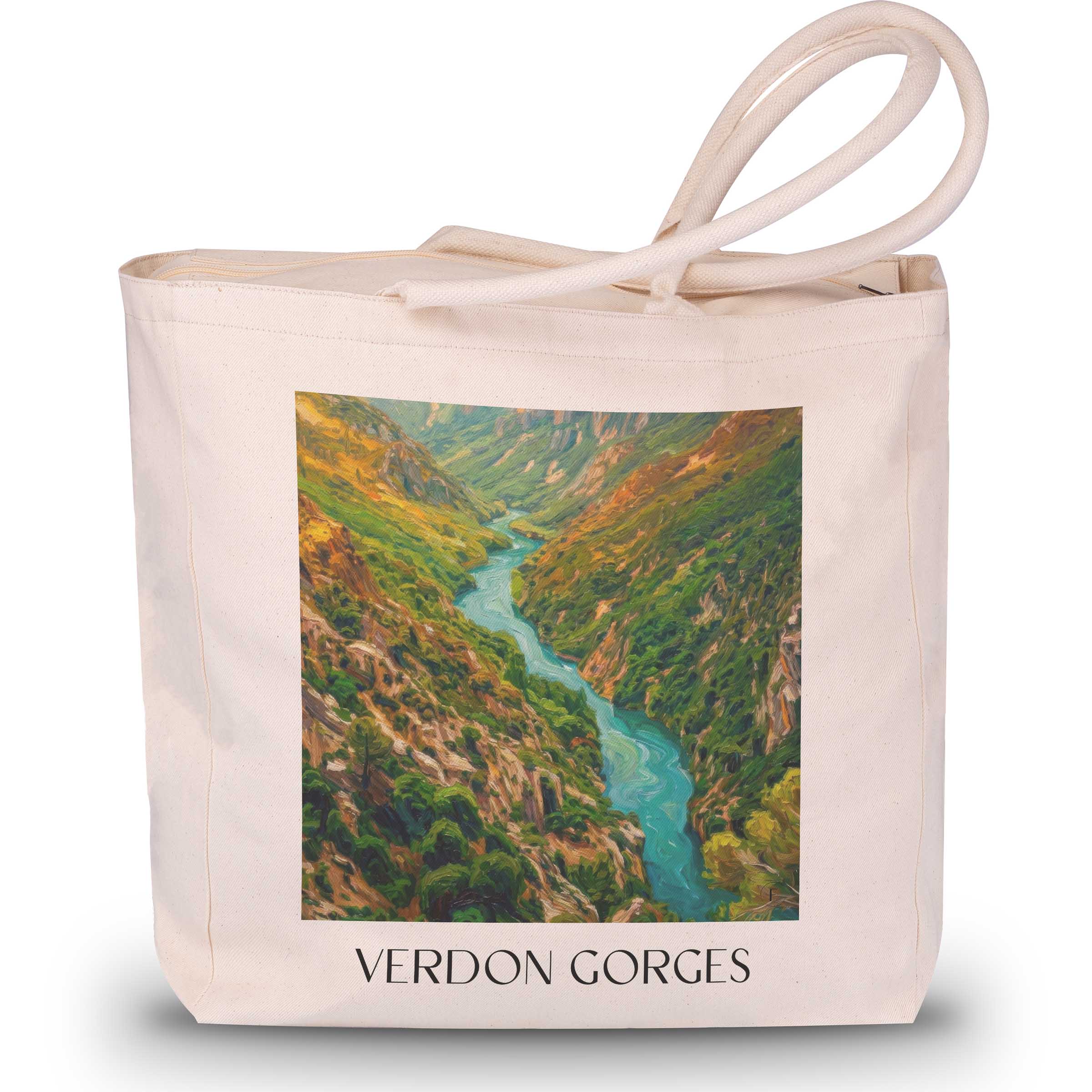 Gorges du Verdon Shopping Tasche - Provence - Frankreich Tote Bag - Einkaufstasche im Ölgemälde Stil - favplace