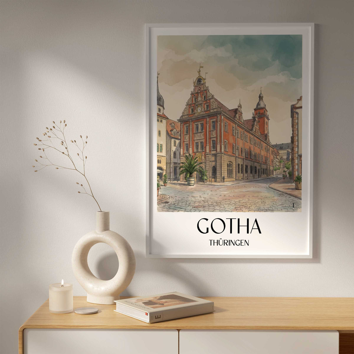 gotha-thüringen-deutschland-poster-aquarell