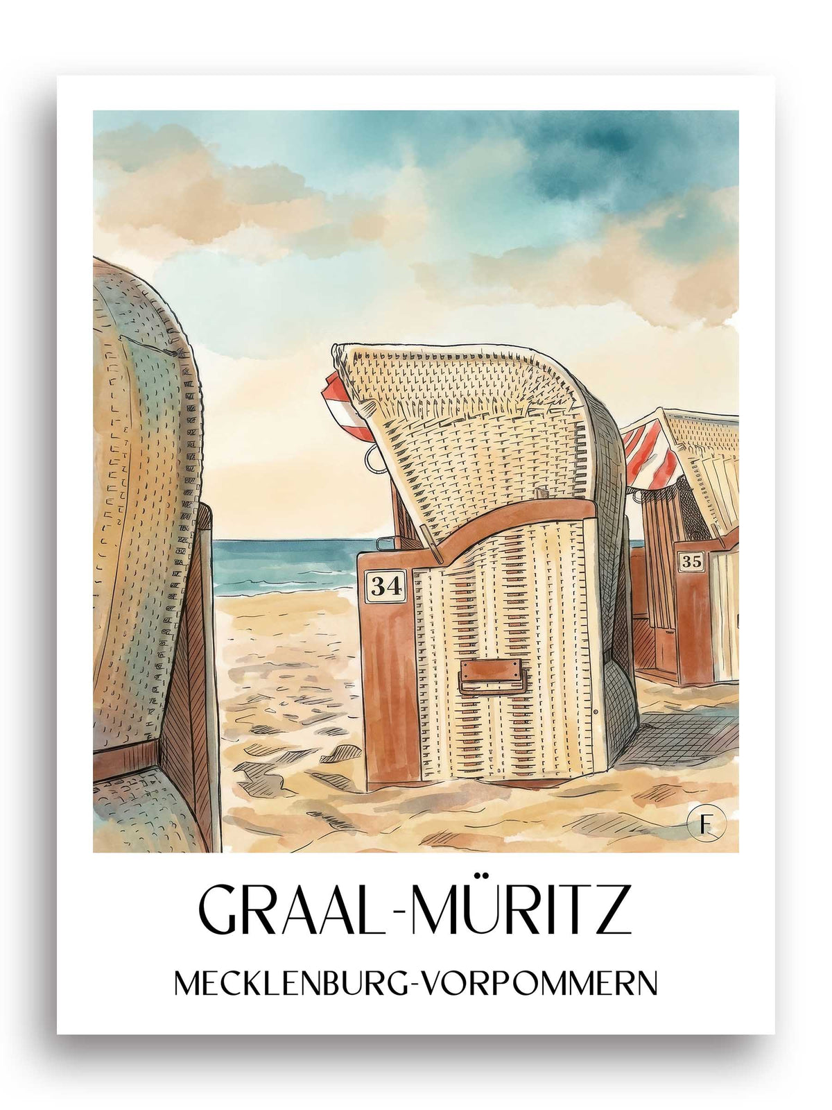 graal-müritz-mecklenburg-vorpommern-deutschland-poster-aquarell