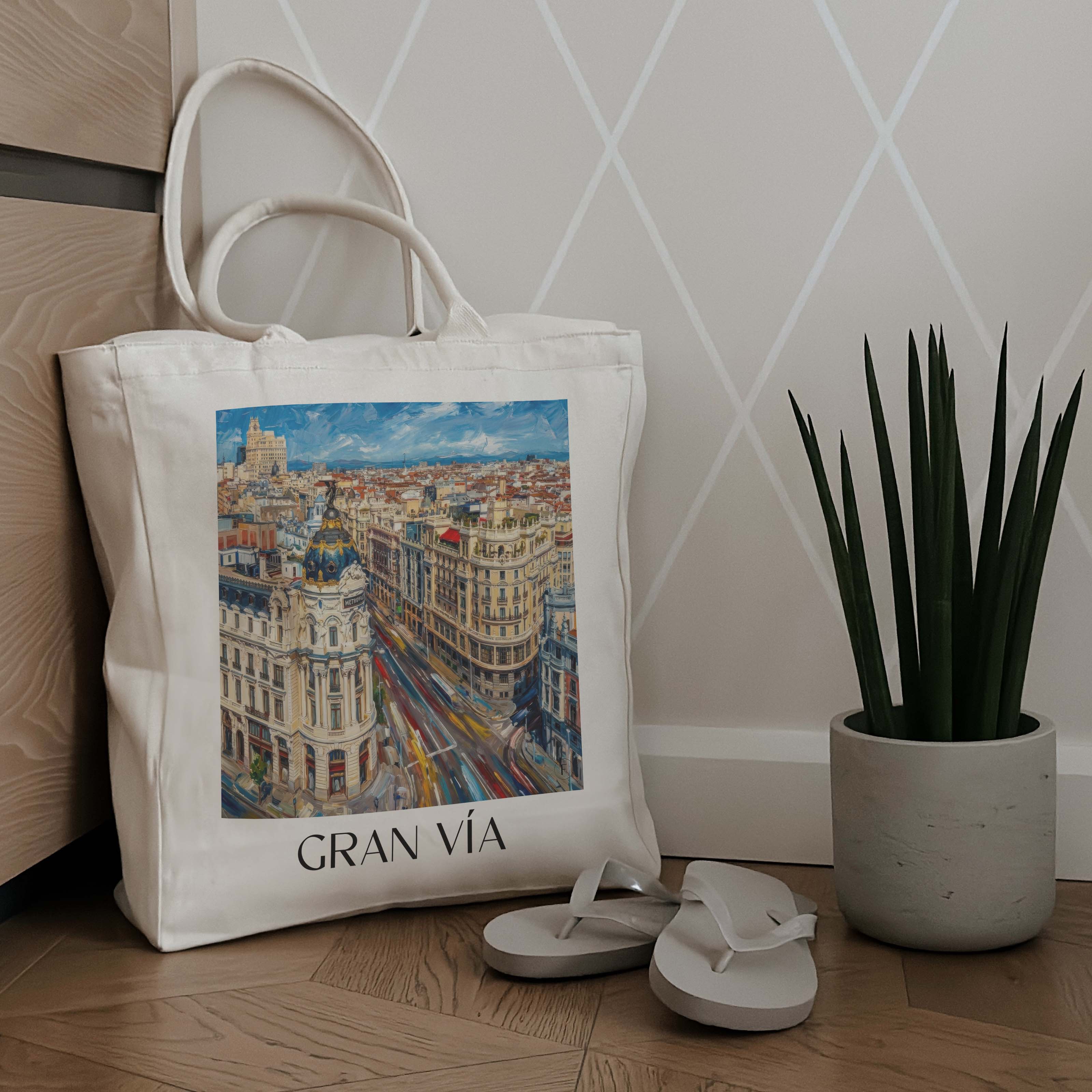 gran-vía--madrid-spanien-einkaufstasche-oil-painting-oelgemaelde
