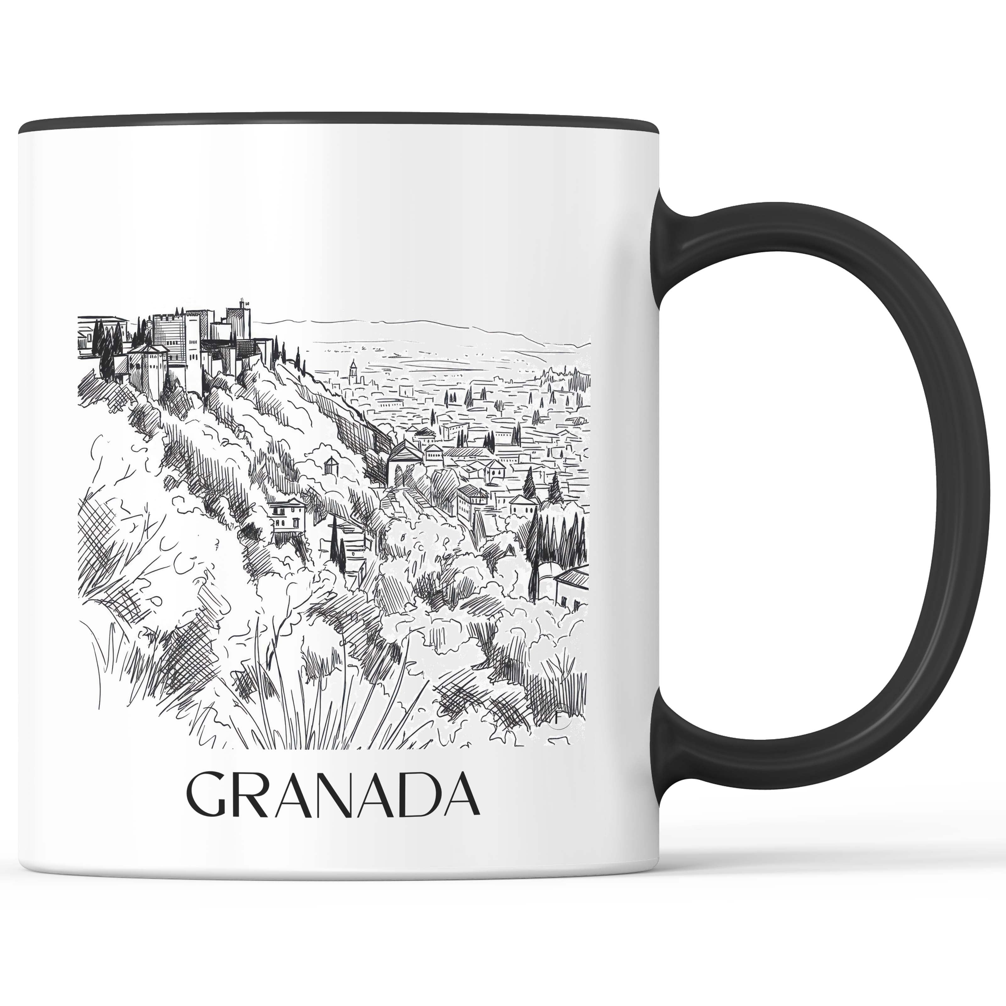granada-spanien-spanien-kaffeebecher-skizze